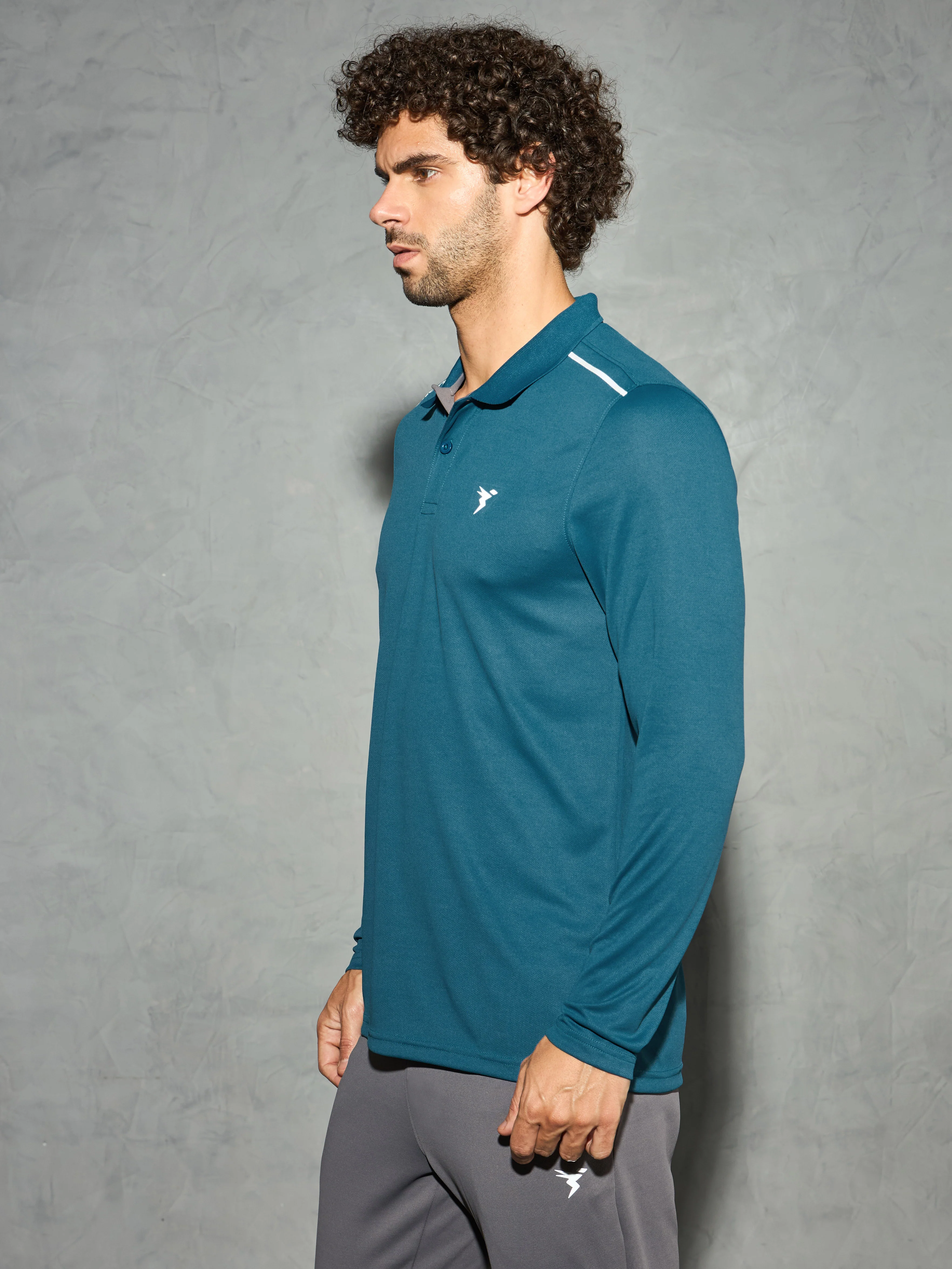 Men Solid Slim Fit Polo T-shirt with TECHNOCOOL+ - Image 4