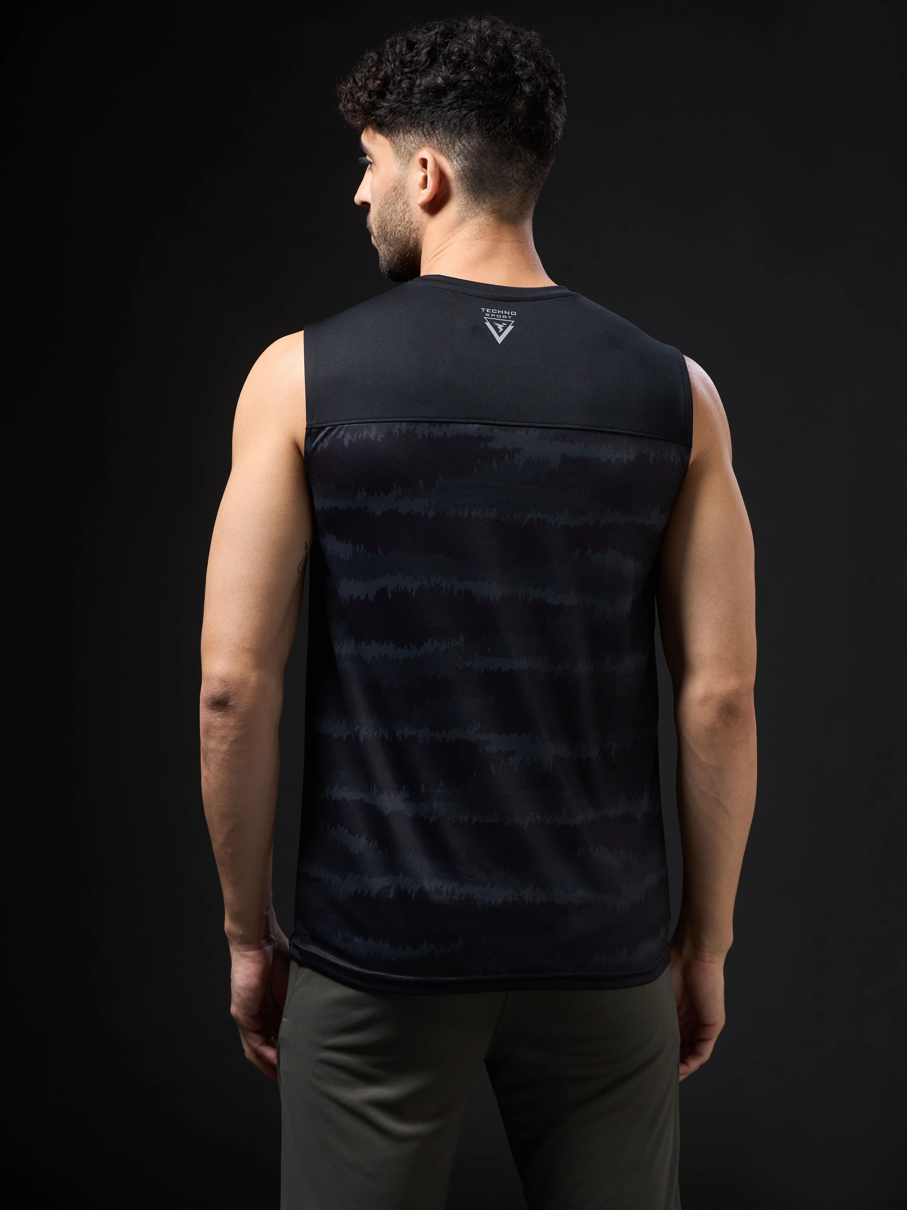 Men Printed Slim Fit Round Neck Innerwear Vest with TECHNOCOOL+ - Image 3