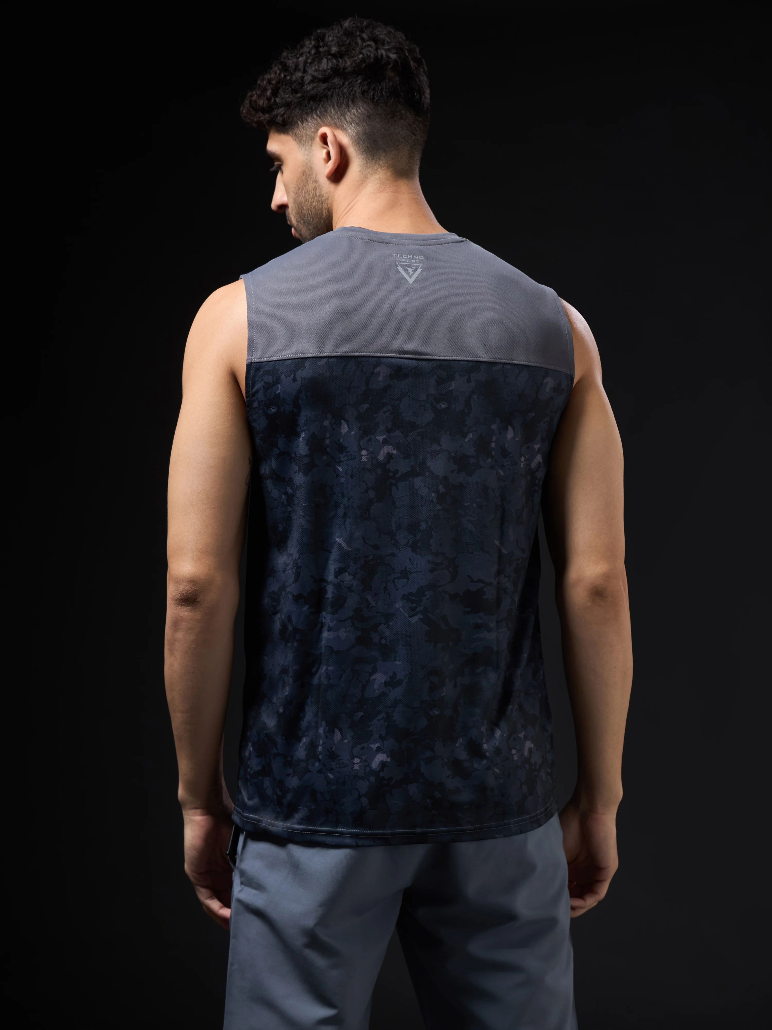 Men Printed Slim Fit Round Neck Innerwear Vest with TECHNOCOOL+ - Image 3