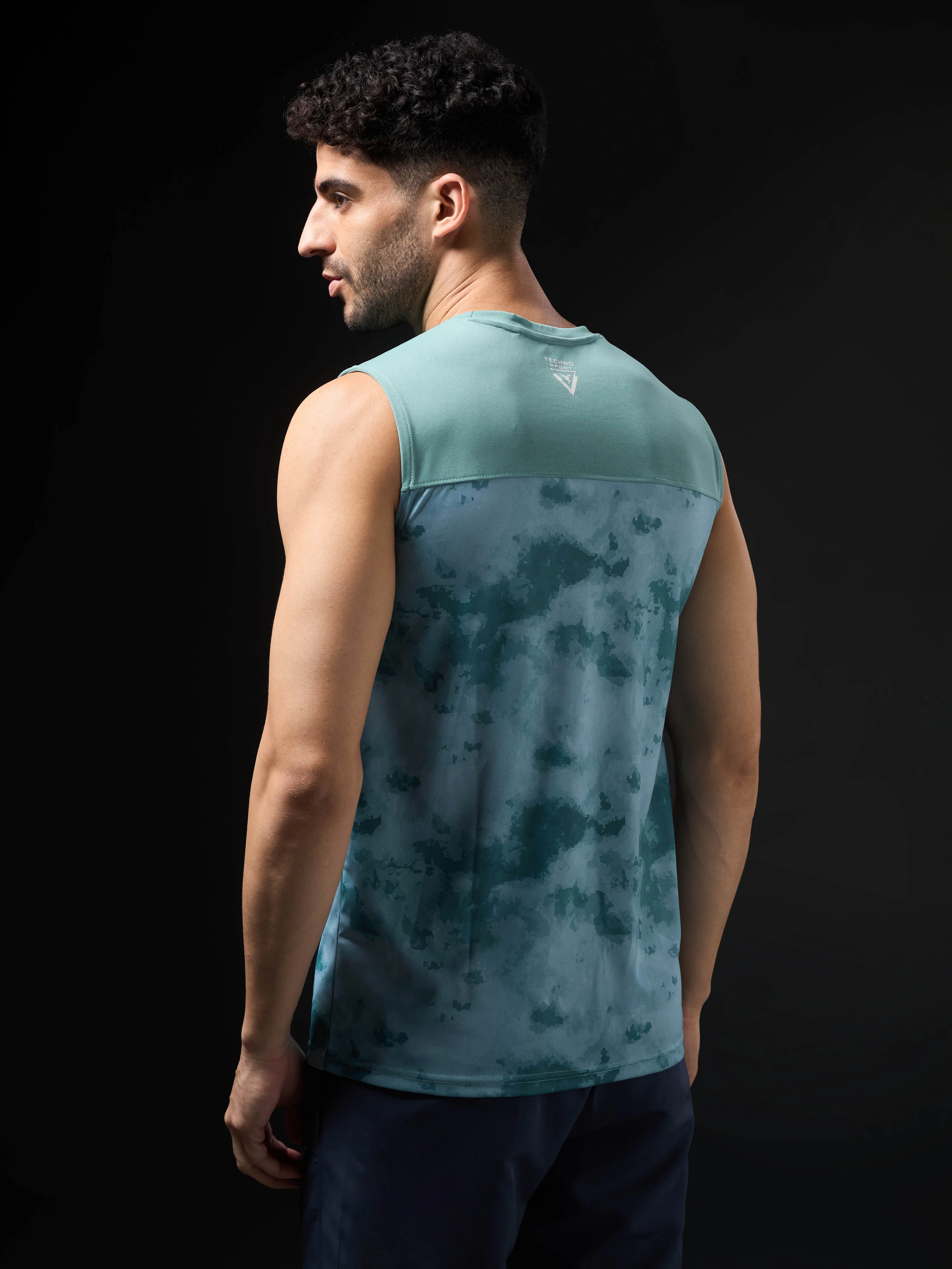 Men Printed Slim Fit Round Neck Innerwear Vest with TECHNOCOOL+ - Image 3