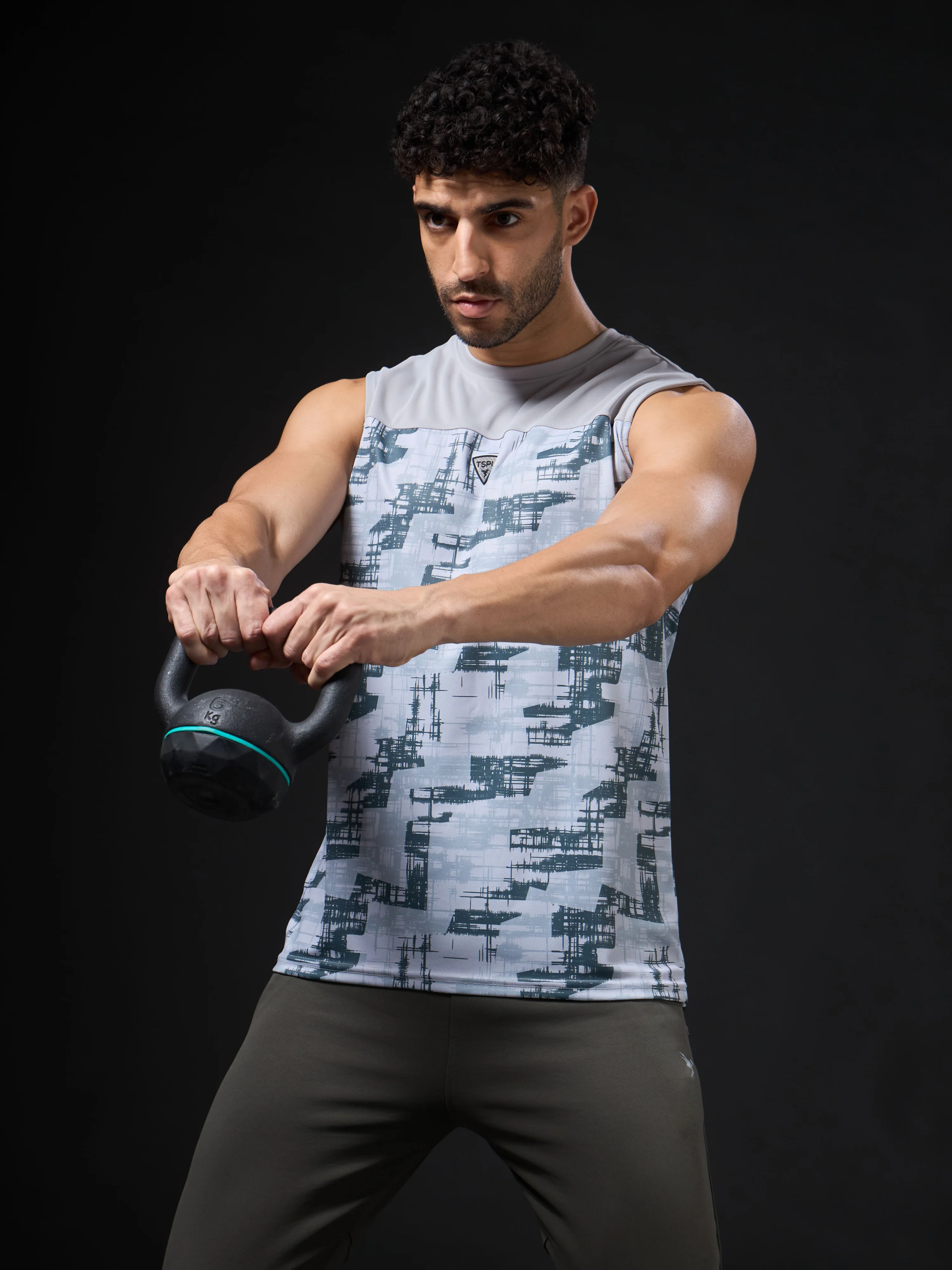 Men Printed Slim Fit Round Neck Innerwear Vest with TECHNOCOOL+ - Image 2