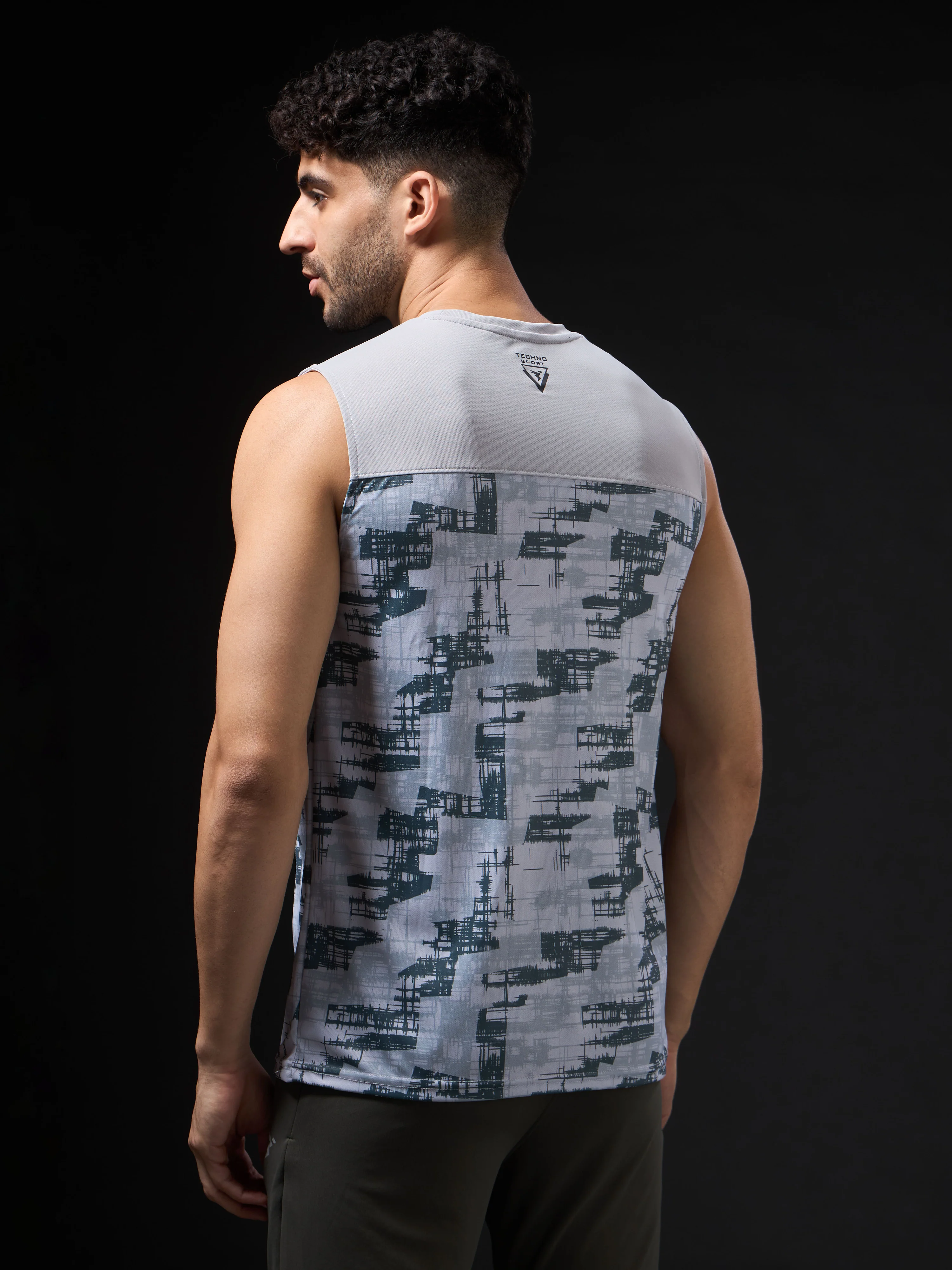 Men Printed Slim Fit Round Neck Innerwear Vest with TECHNOCOOL+ - Image 3