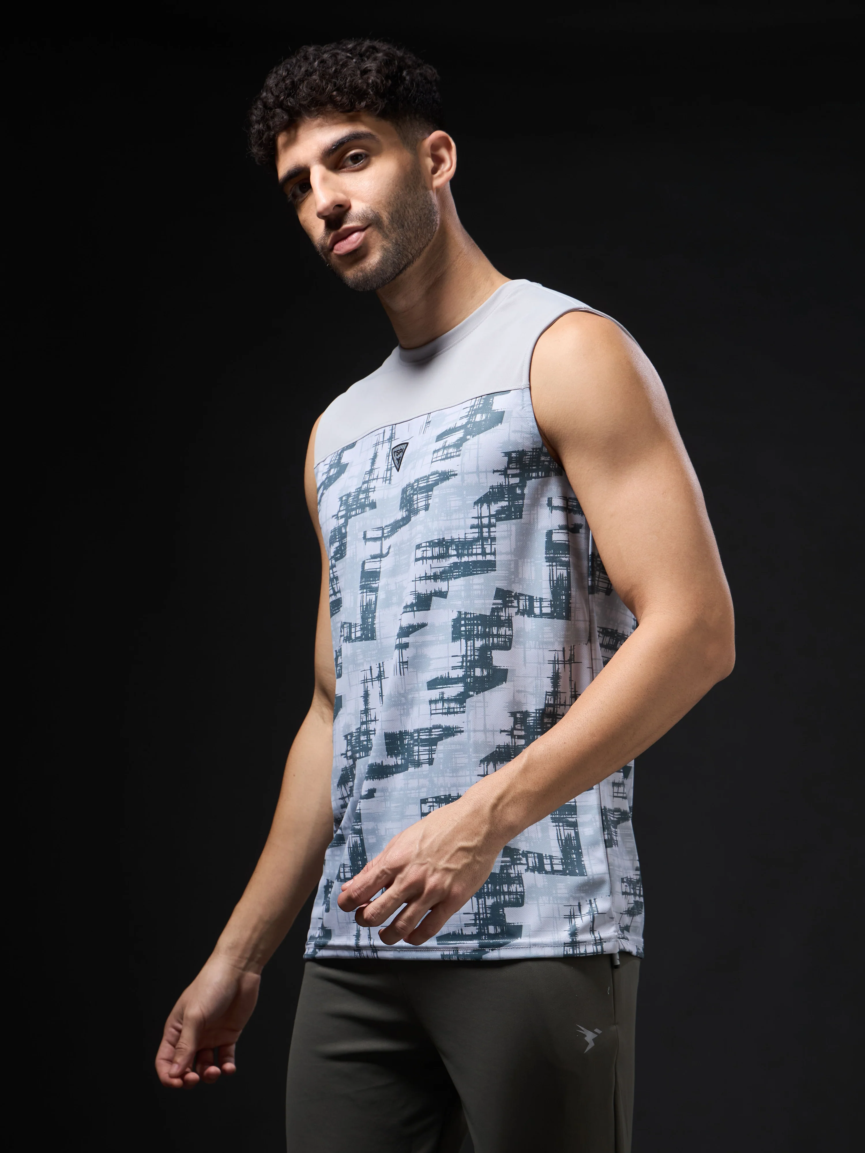 Men Printed Slim Fit Round Neck Innerwear Vest with TECHNOCOOL+ - Image 4