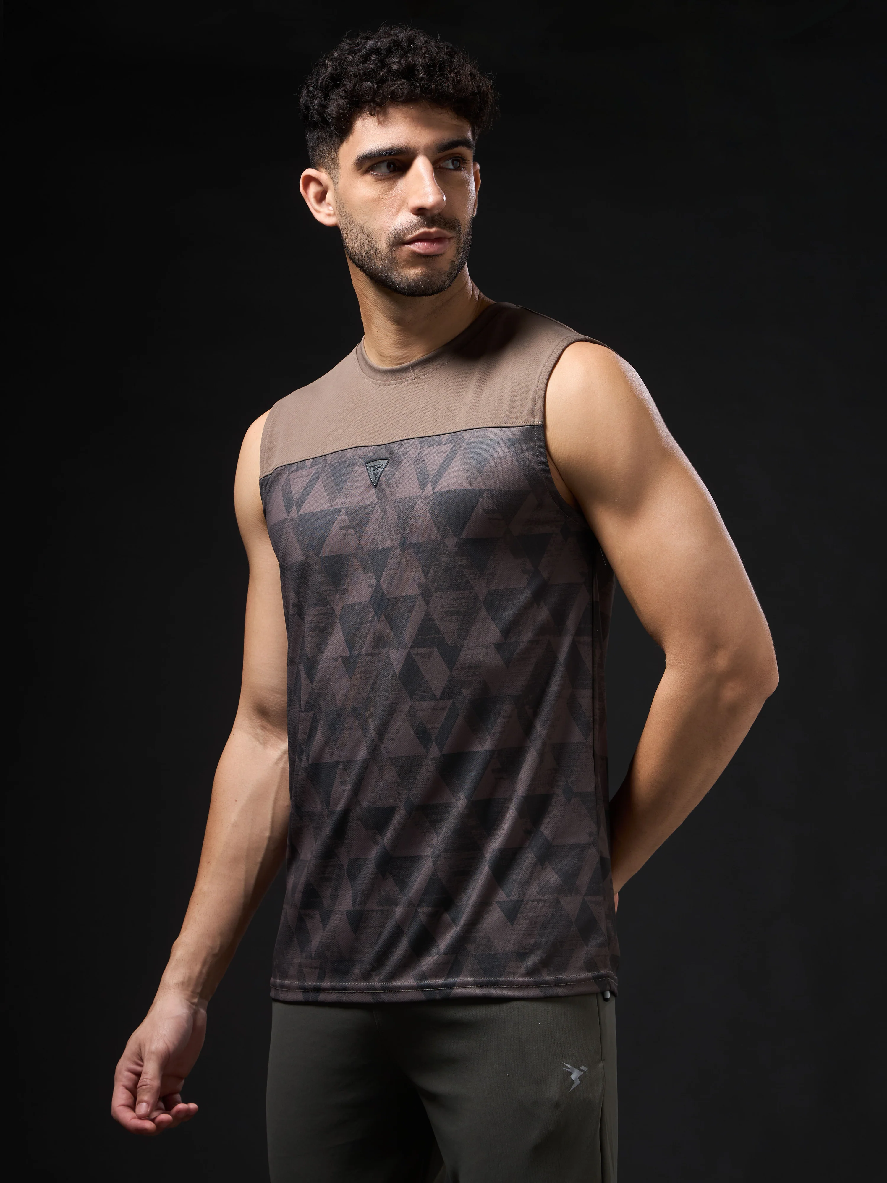 Men Printed Slim Fit Round Neck Innerwear Vest with TECHNOCOOL+ - Image 4