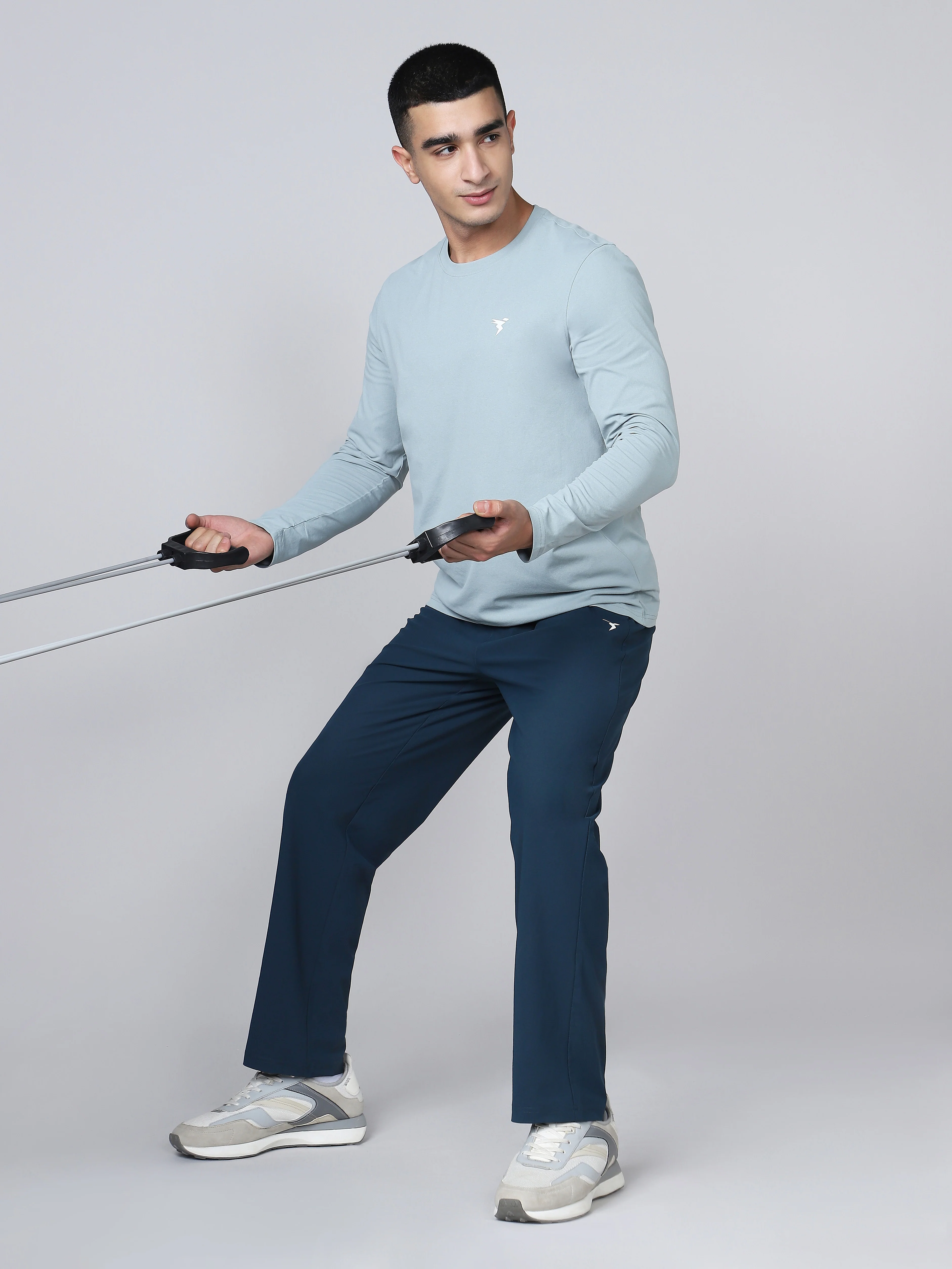 Men Solid Slim Fit Round Neck Sports T-shirt with COTFLEX - Image 5