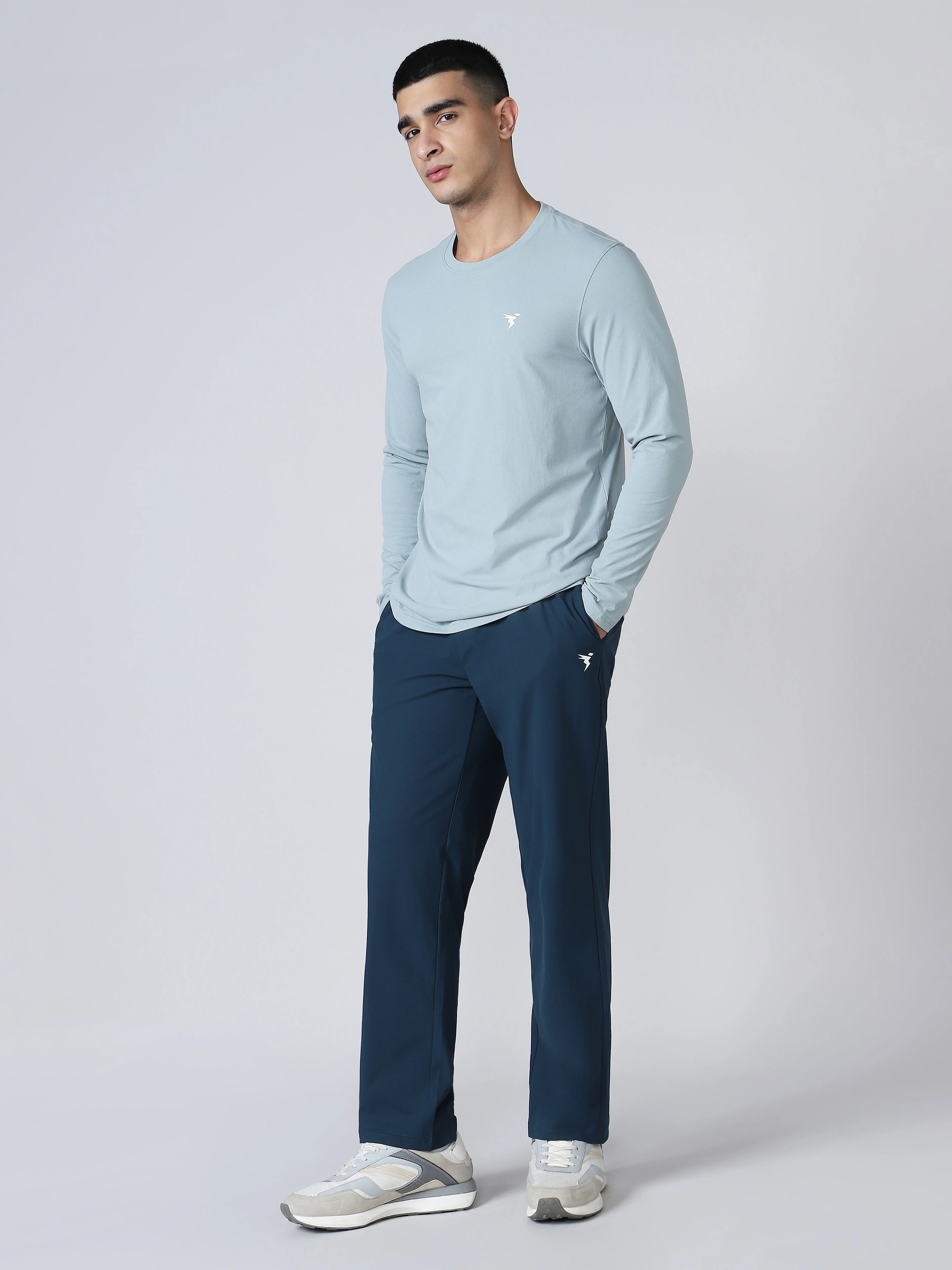 Men Solid Slim Fit Round Neck Sports T-shirt with COTFLEX - Image 6