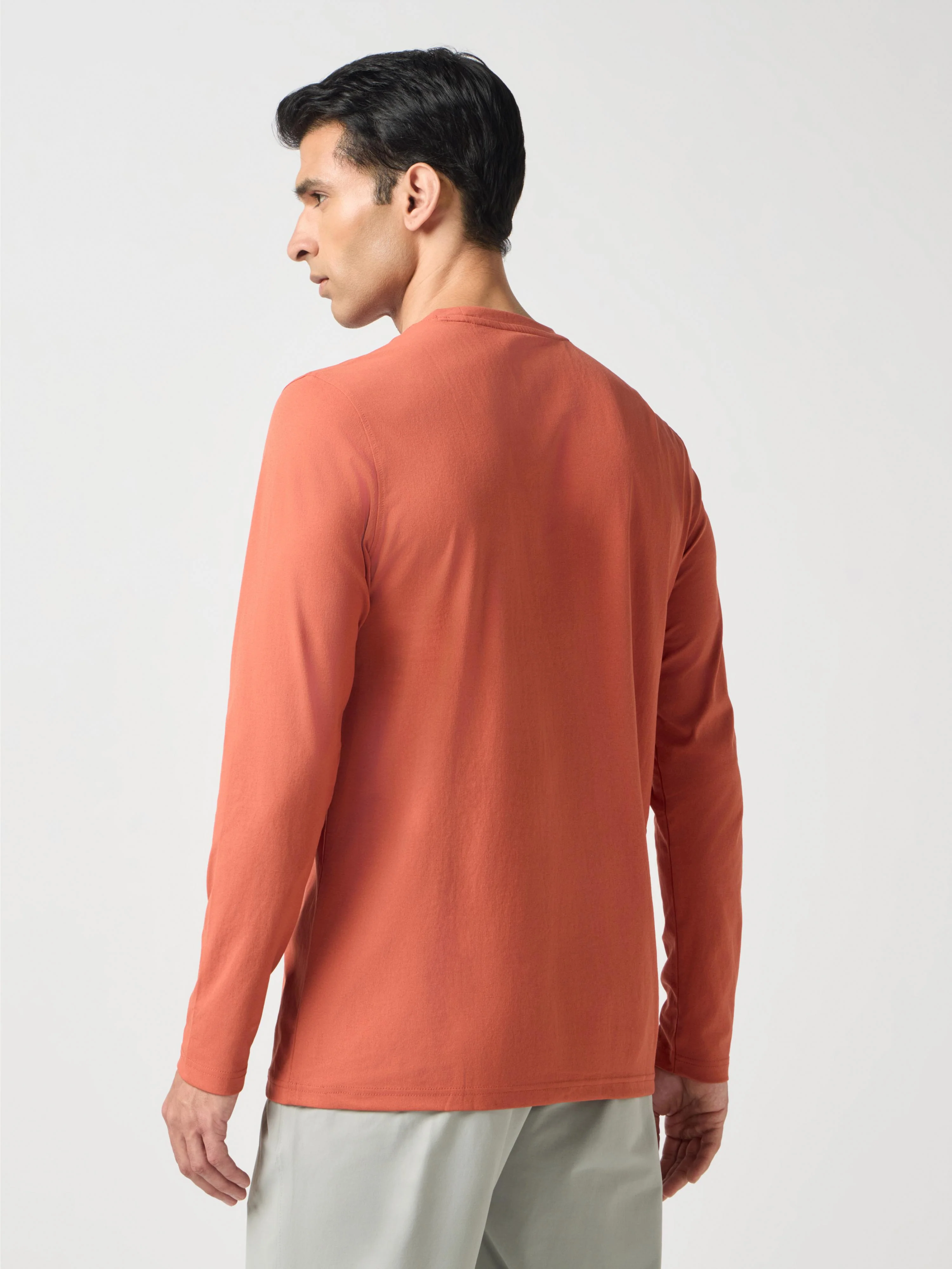 Men Solid Slim Fit Round Neck Sports T-shirt with COTFLEX - Image 2