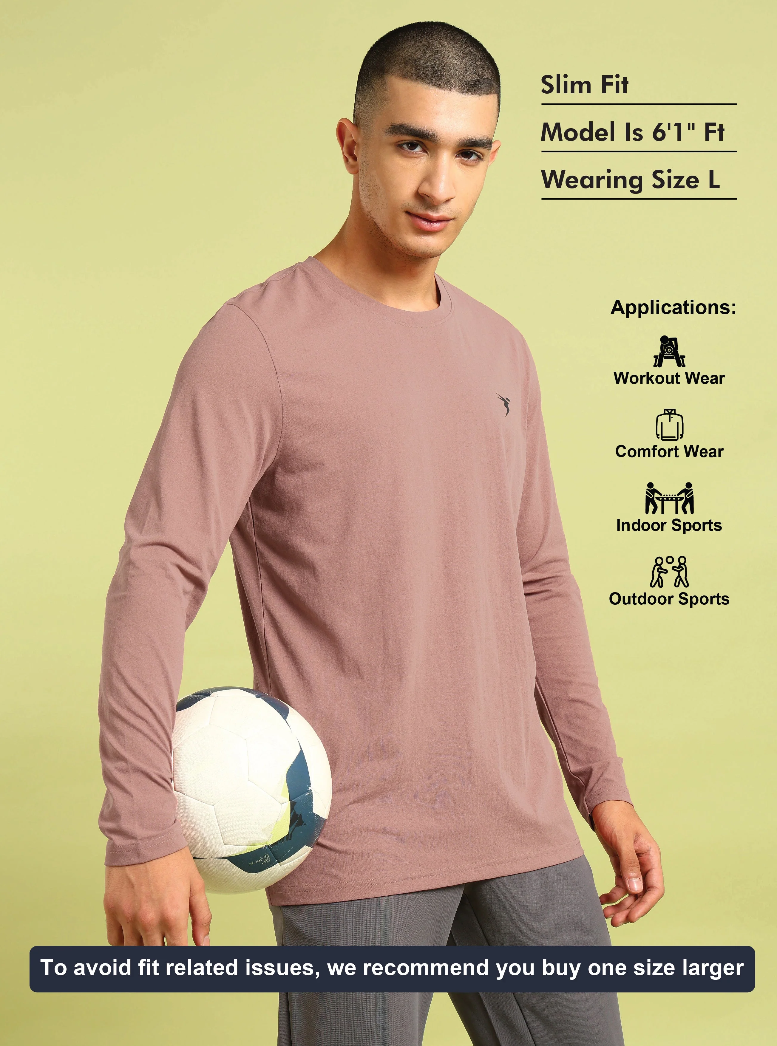 Men Solid Slim Fit Round Neck Sports T-shirt with COTFLEX - Image 3