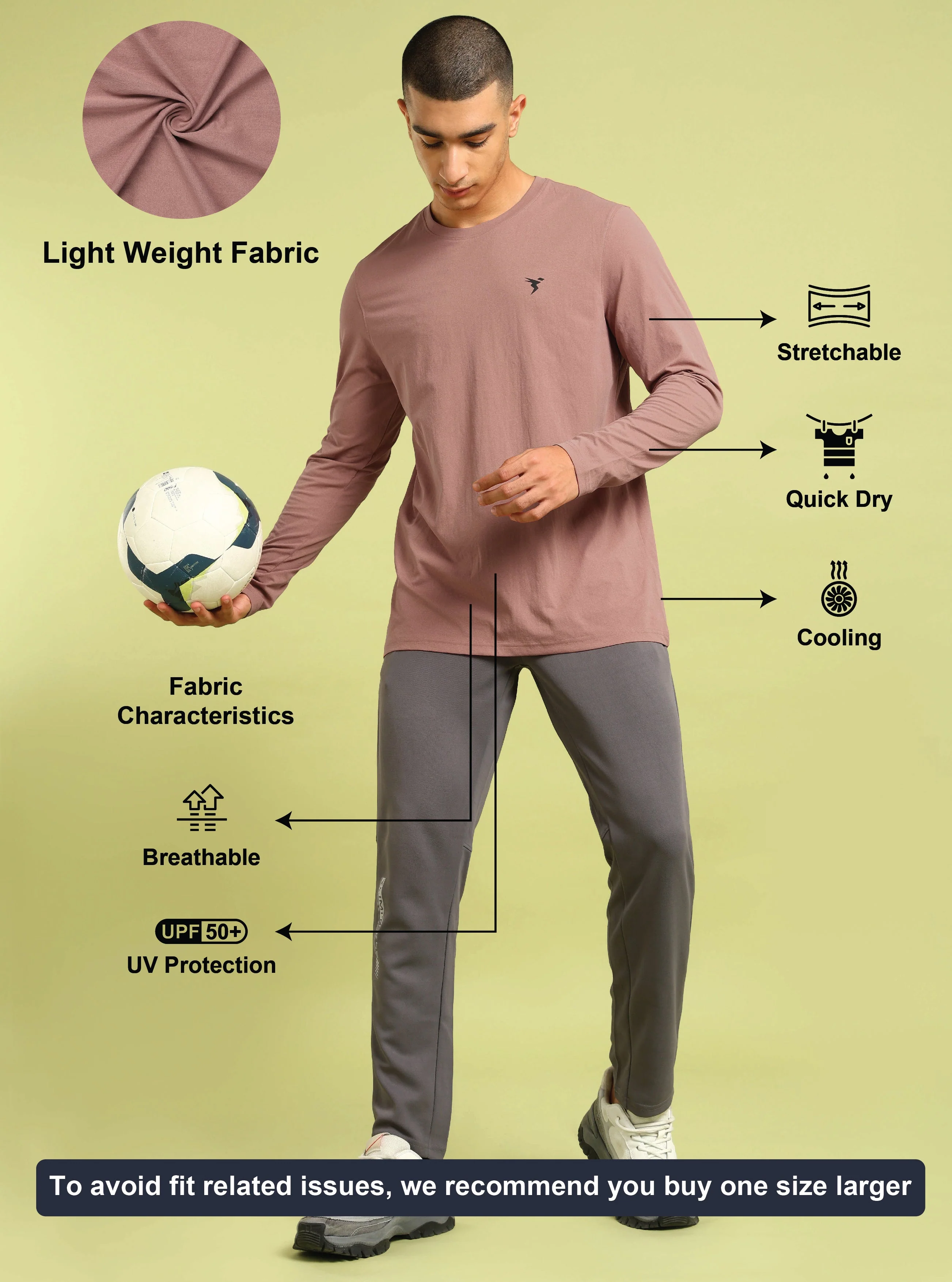 Men Solid Slim Fit Round Neck Sports T-shirt with COTFLEX - Image 4