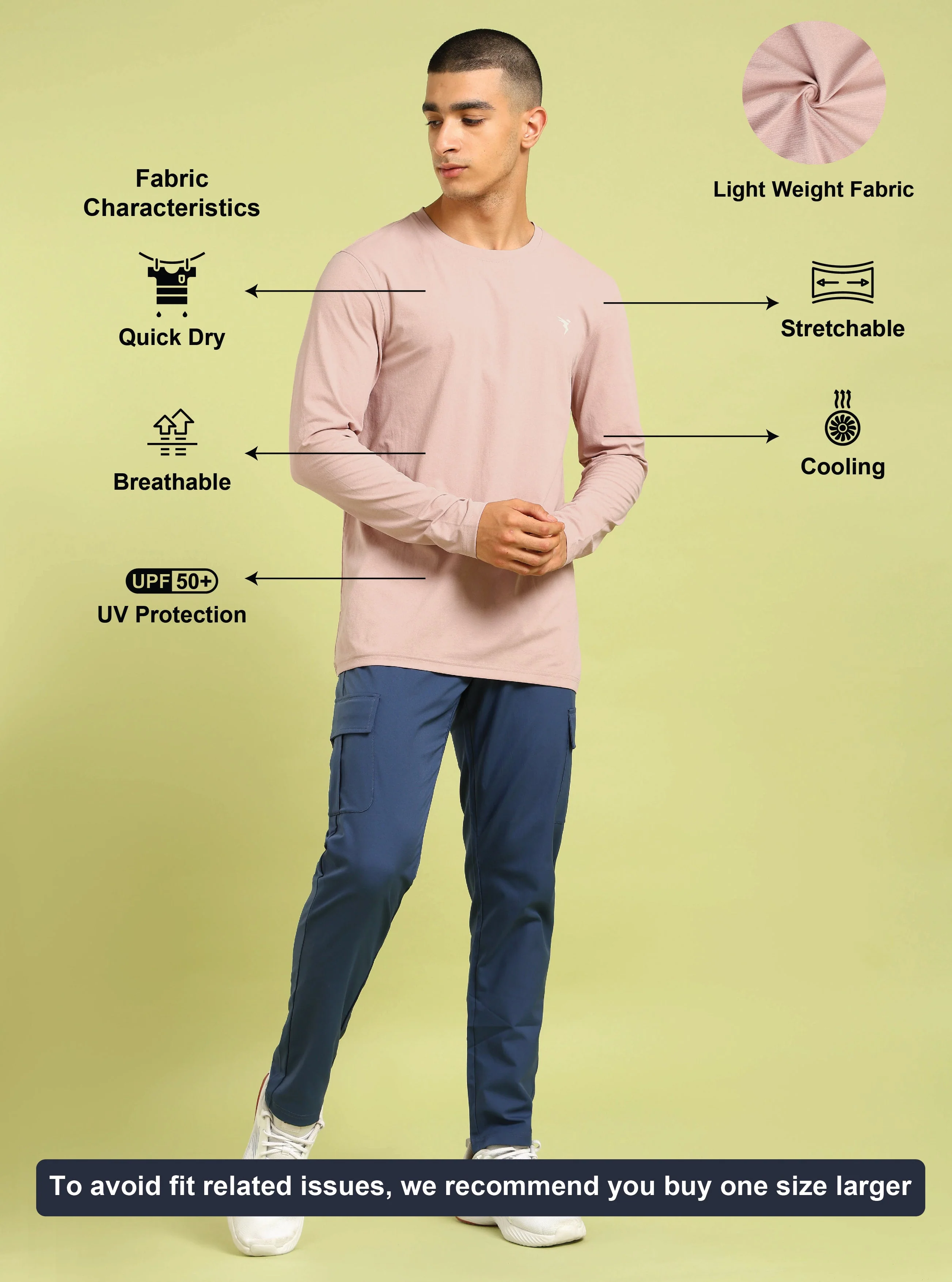 Men Solid Slim Fit Round Neck Sports T-shirt with COTFLEX - Image 4
