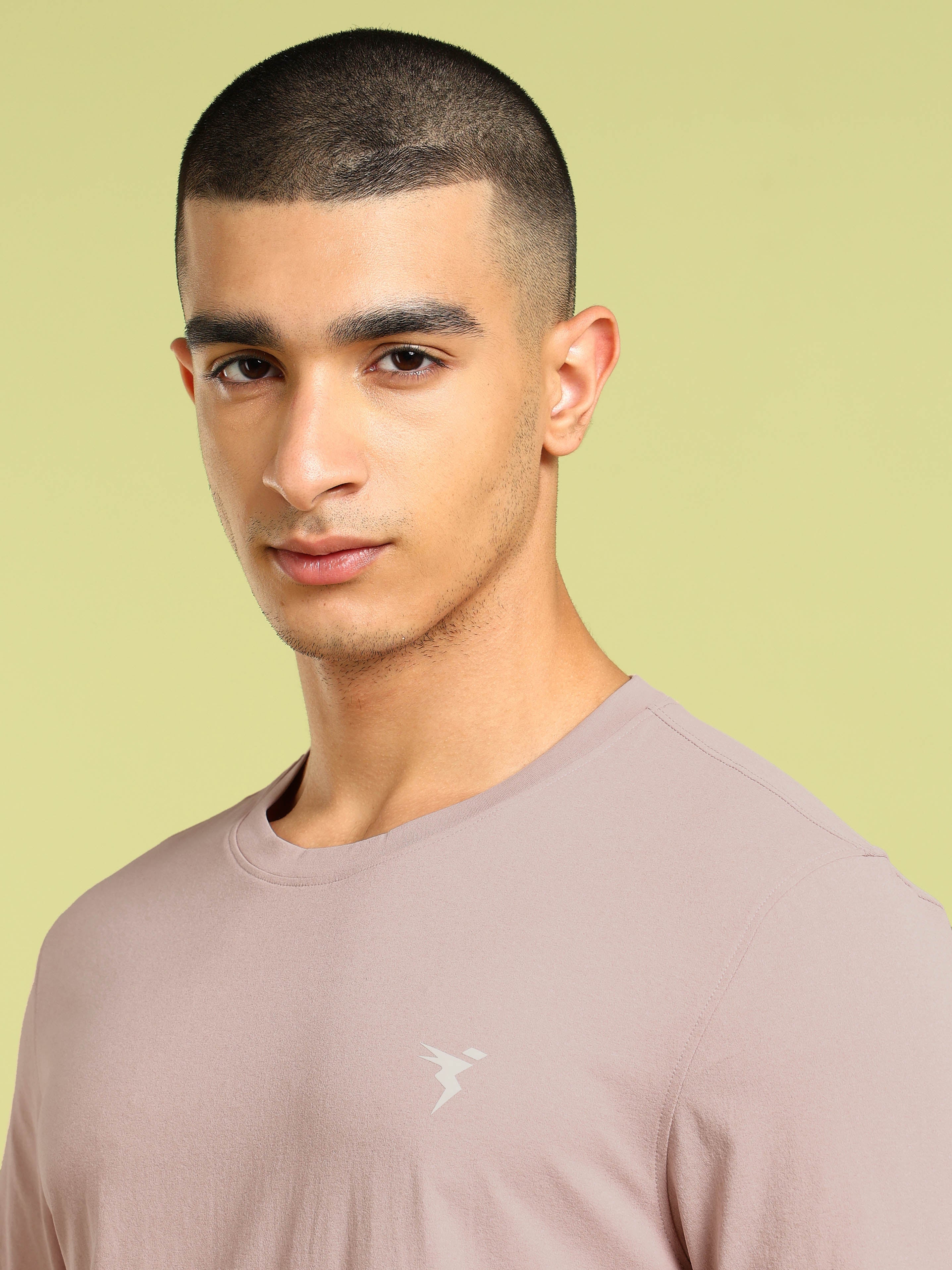 Men Solid Slim Fit Round Neck Sports T-shirt with COTFLEX - Image 5