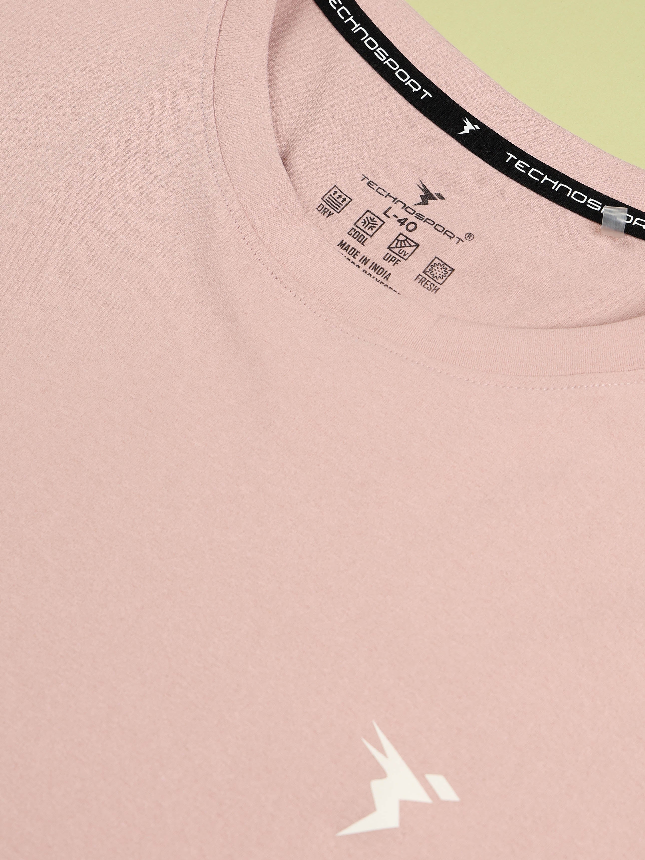 Men Solid Slim Fit Round Neck Sports T-shirt with COTFLEX - Image 6