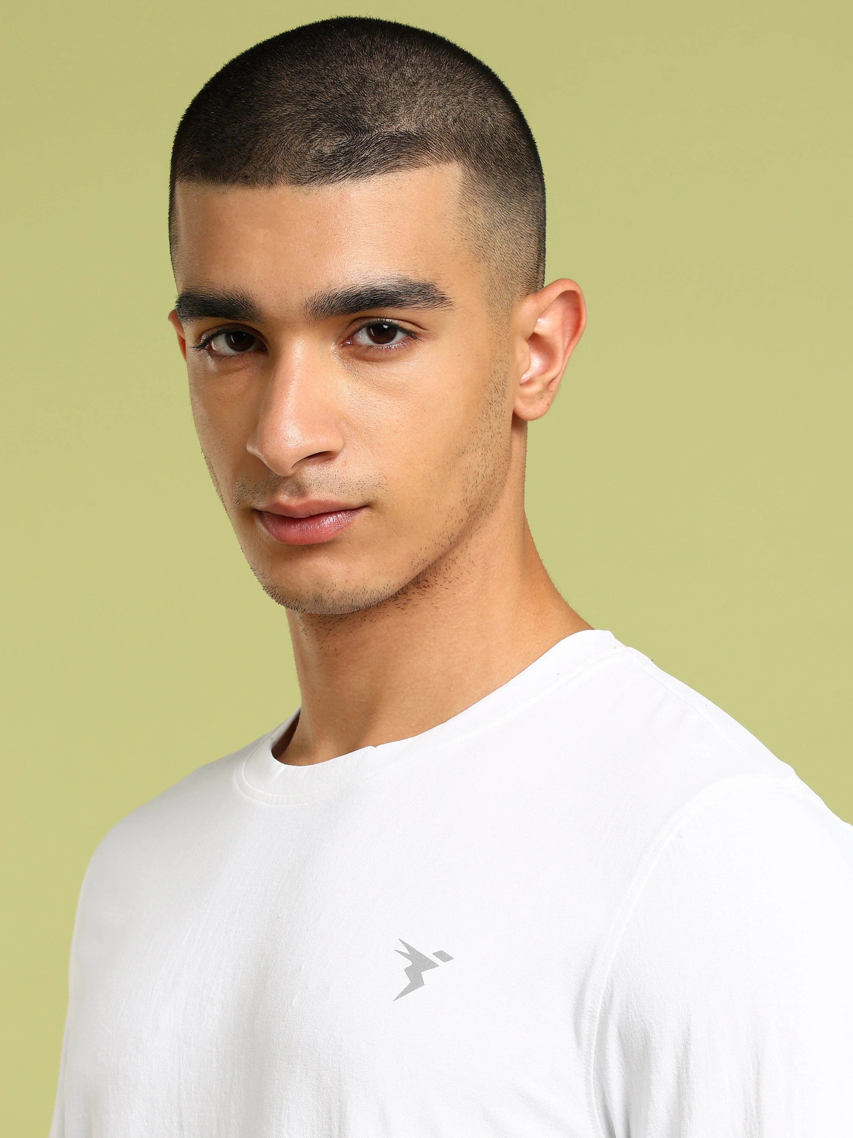 Men Solid Slim Fit Round Neck Sports T-shirt with COTFLEX - Image 6