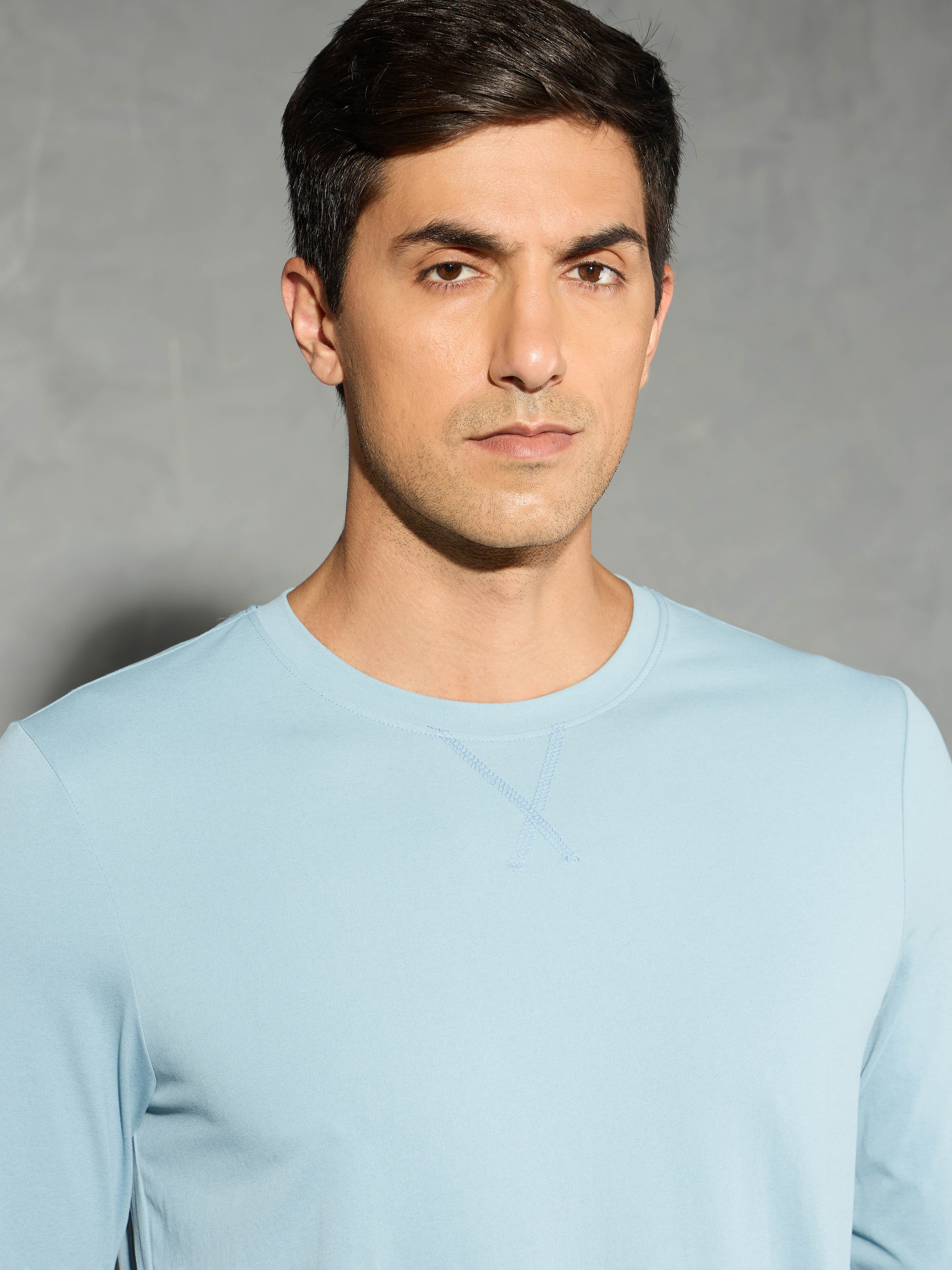 Men Solid Slim Fit Round Neck Sports T-shirt with COTFLEX - Image 6