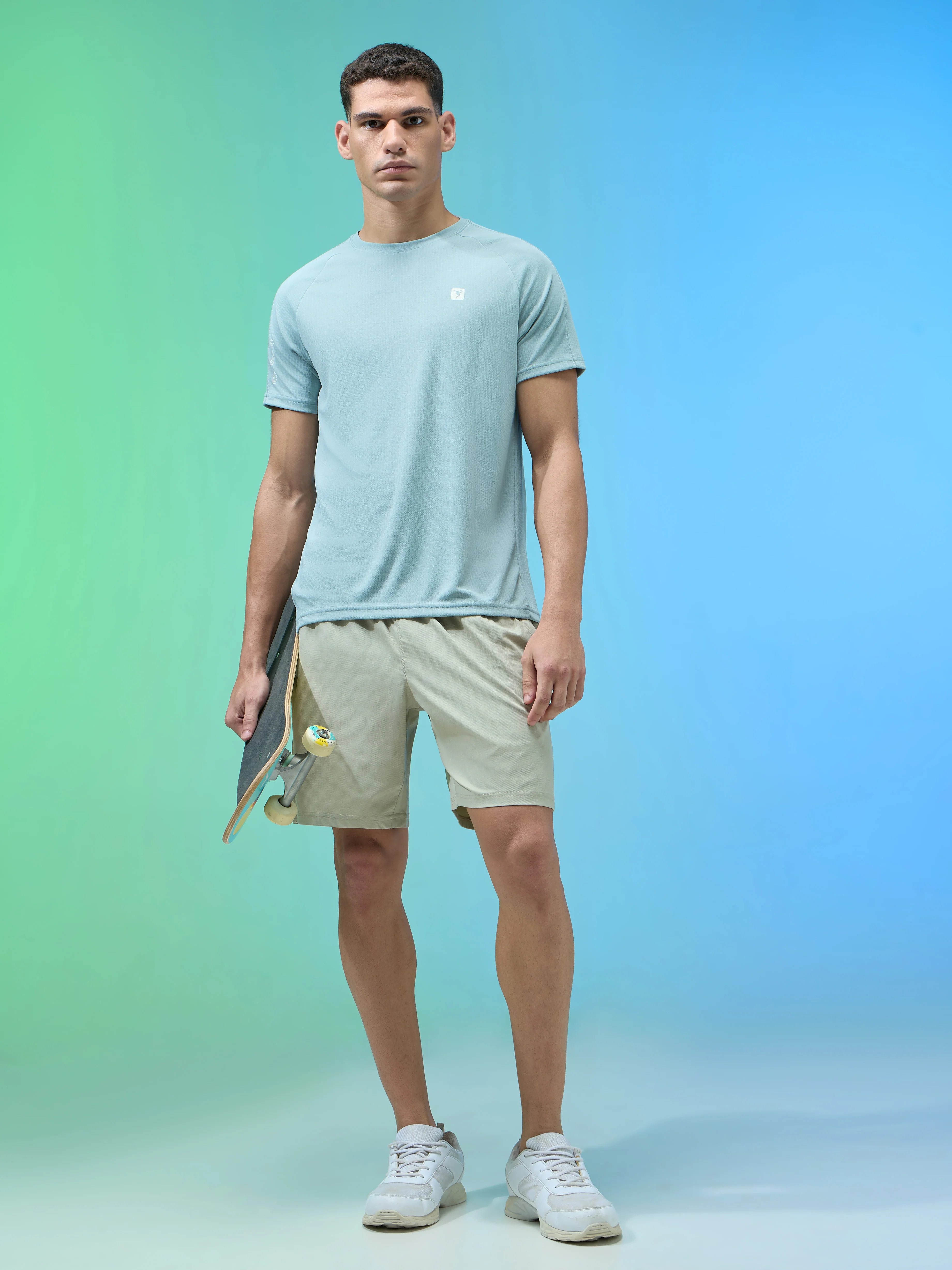 Men Solid Slim Fit Round Neck Sports T-shirt with TECHNOCOOL+ - Image 5