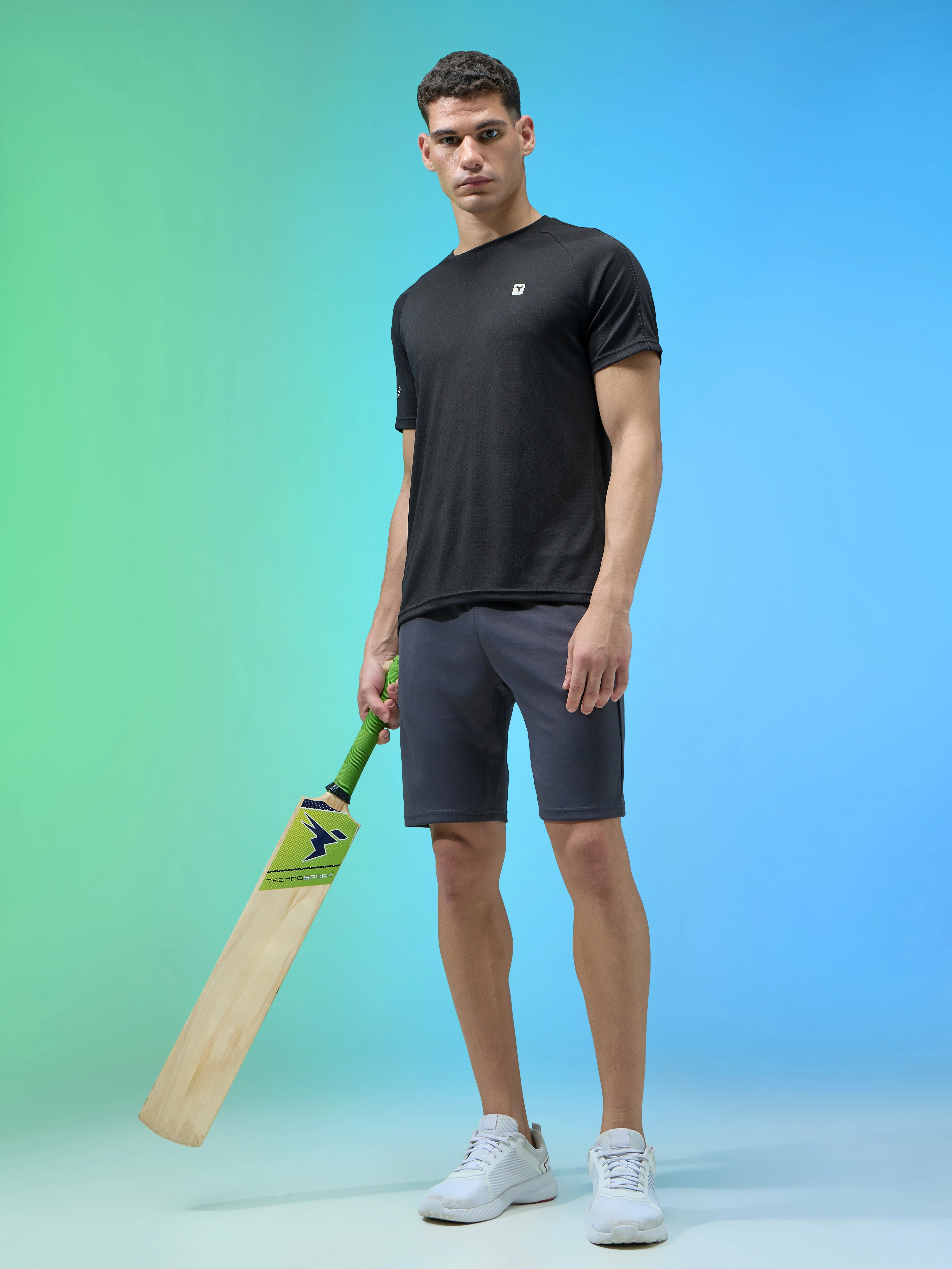 Men Solid Slim Fit Round Neck Sports T-shirt with TECHNOCOOL+ - Image 5