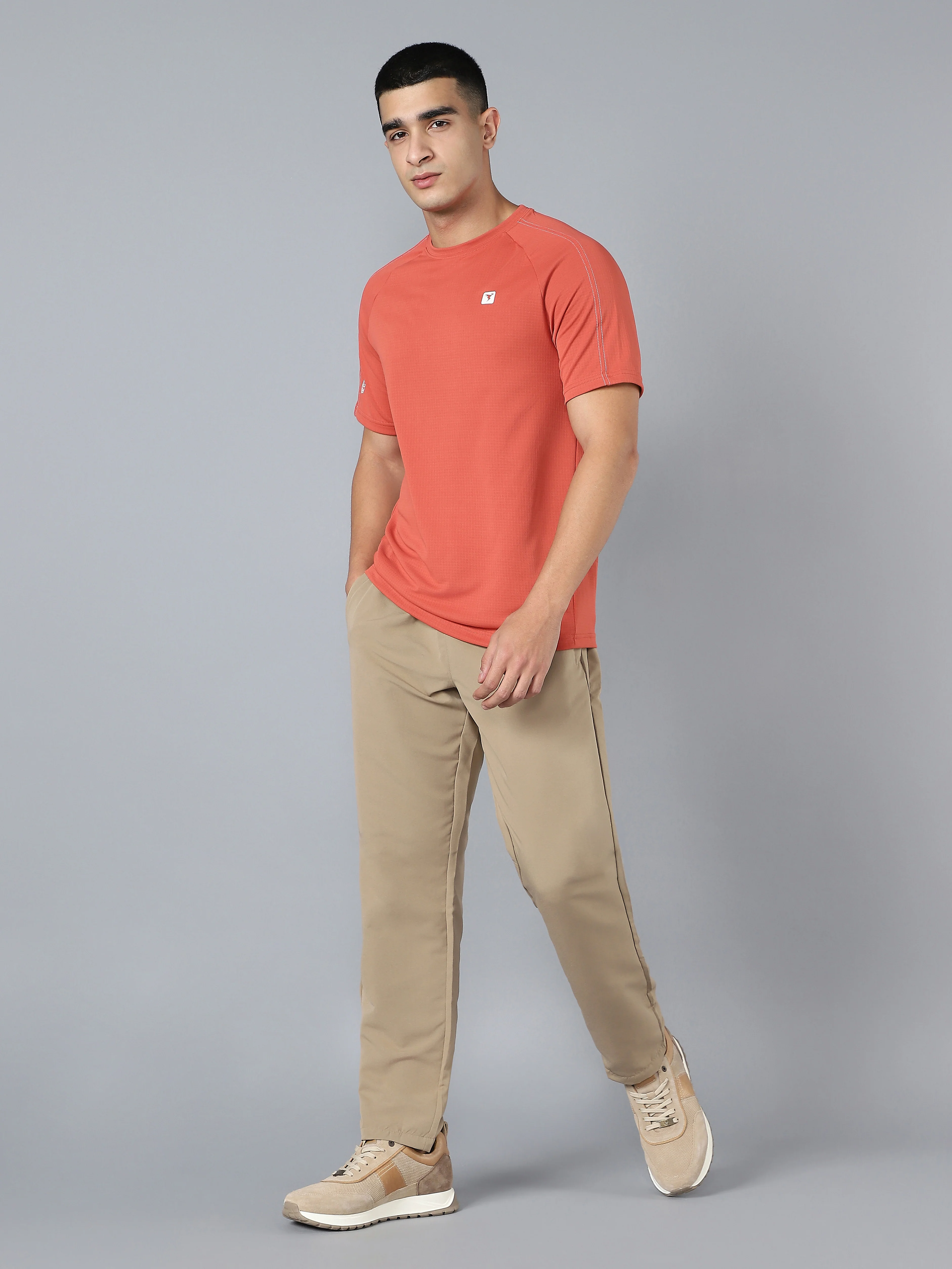 Men Solid Slim Fit Round Neck Sports T-shirt with TECHNOCOOL+ - Image 6