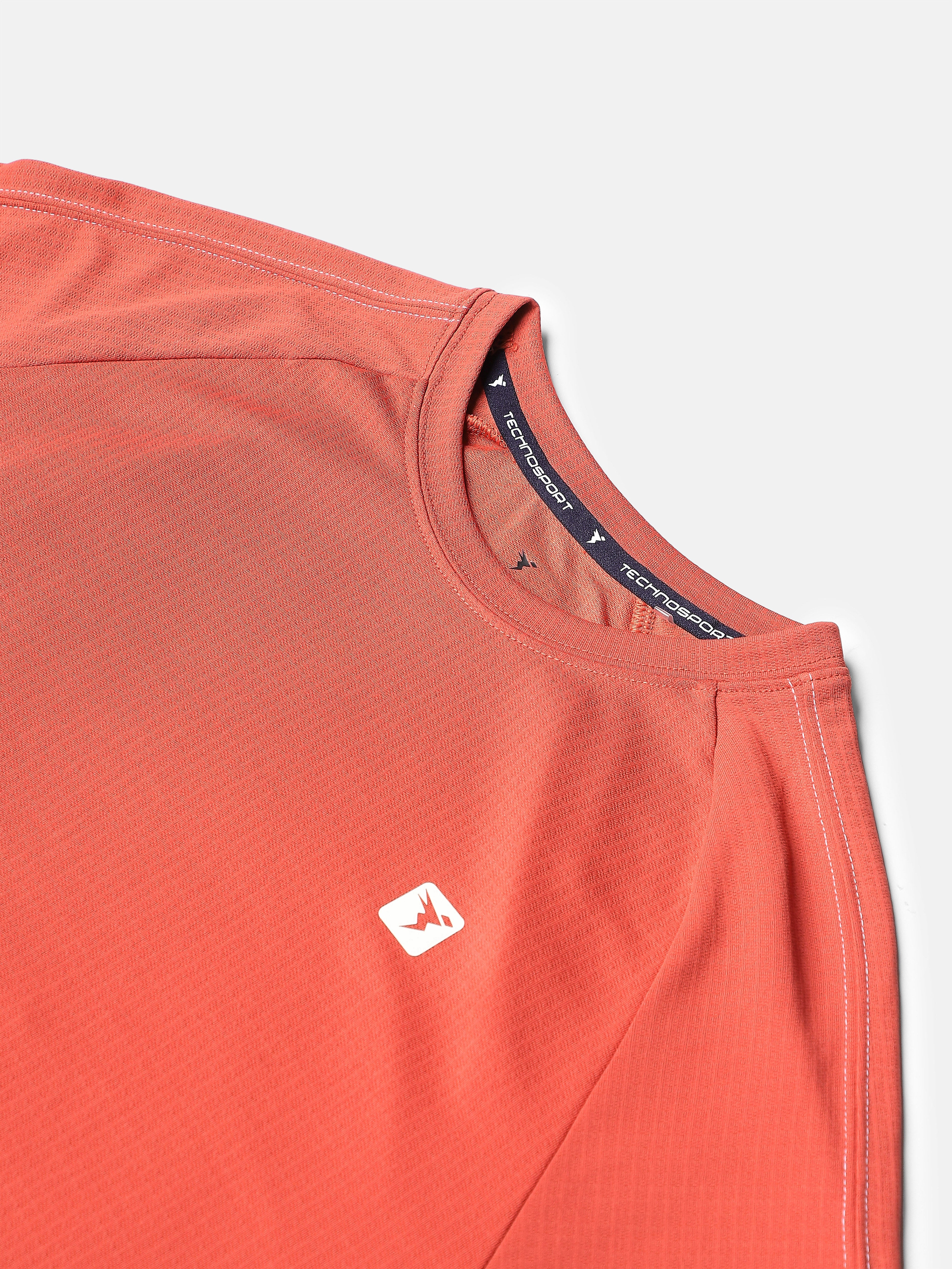 Men Solid Slim Fit Round Neck Sports T-shirt with TECHNOCOOL+ - Image 9