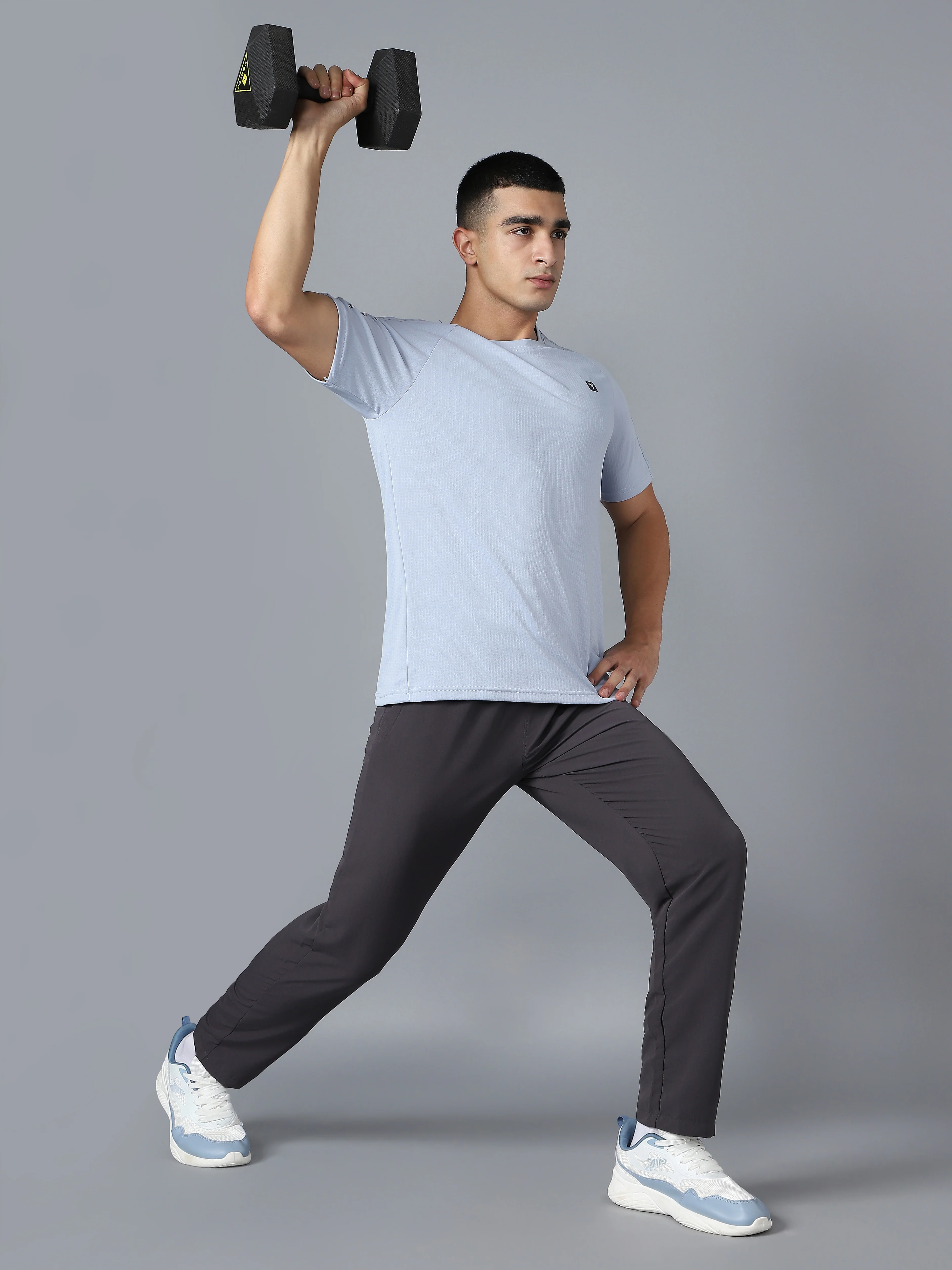 Men Solid Slim Fit Round Neck Sports T-shirt with TECHNOCOOL+ - Image 5