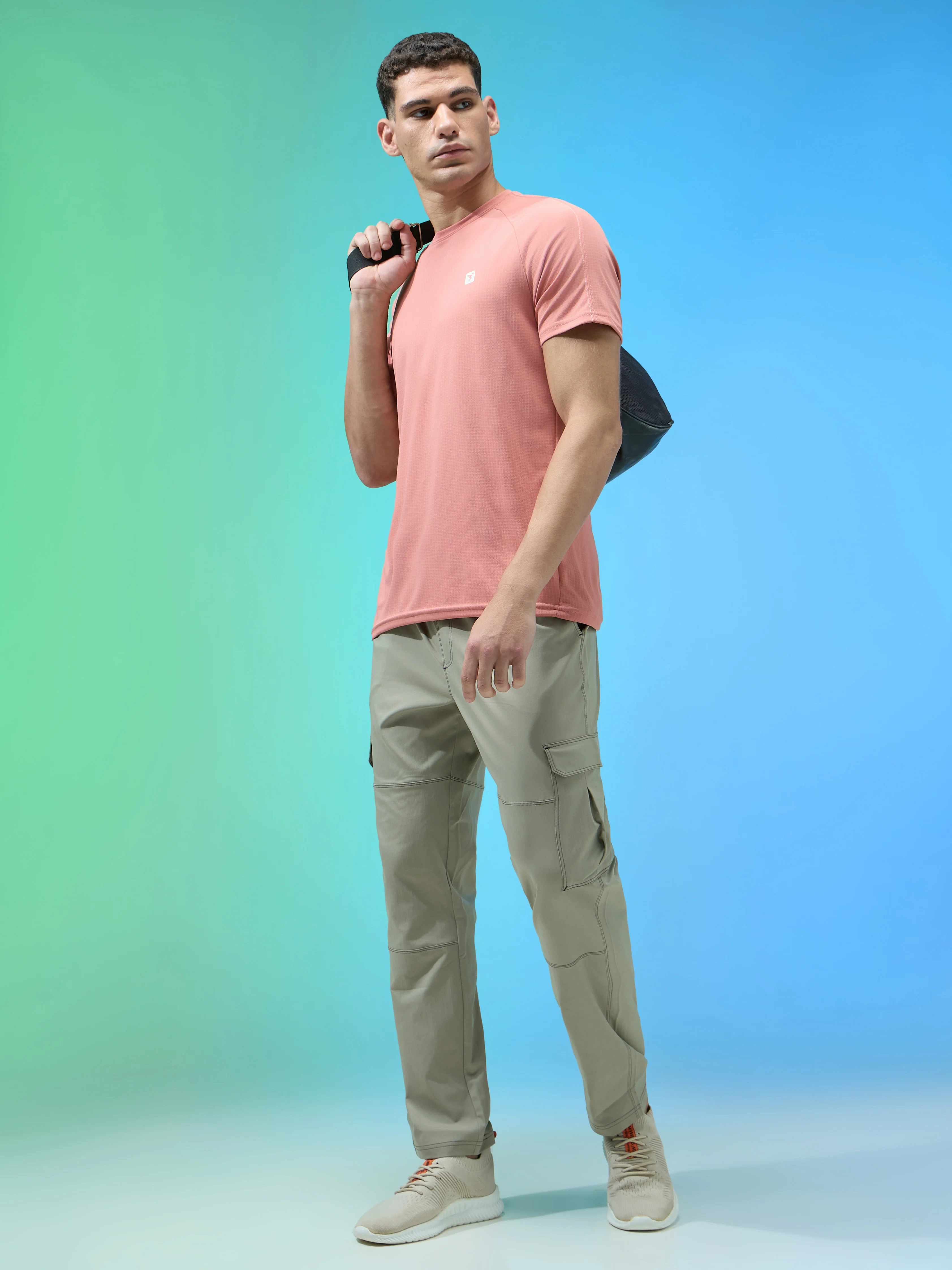 Men Solid Slim Fit Round Neck Sports T-shirt with TECHNOCOOL+ - Image 5