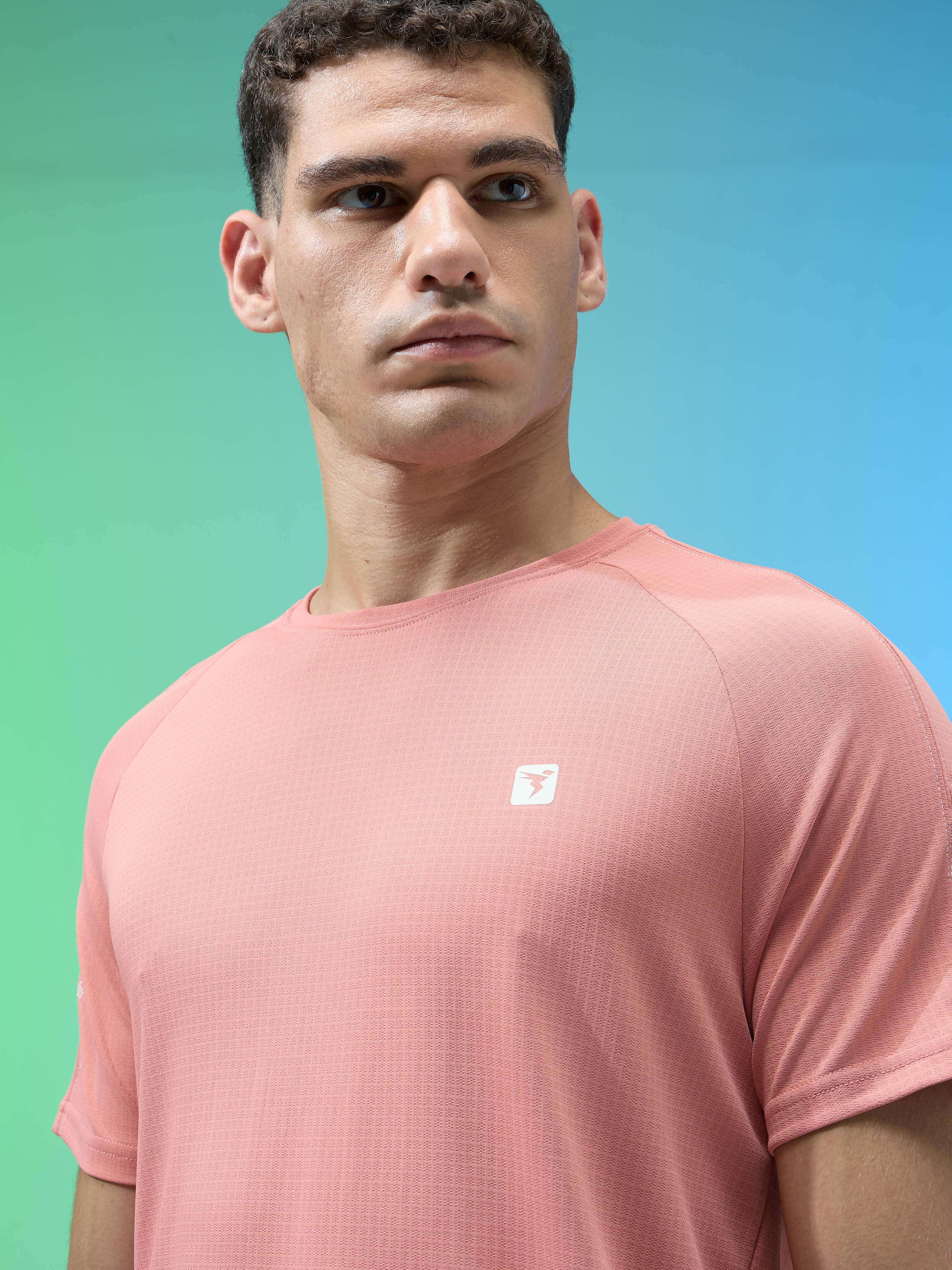 Men Solid Slim Fit Round Neck Sports T-shirt with TECHNOCOOL+ - Image 6