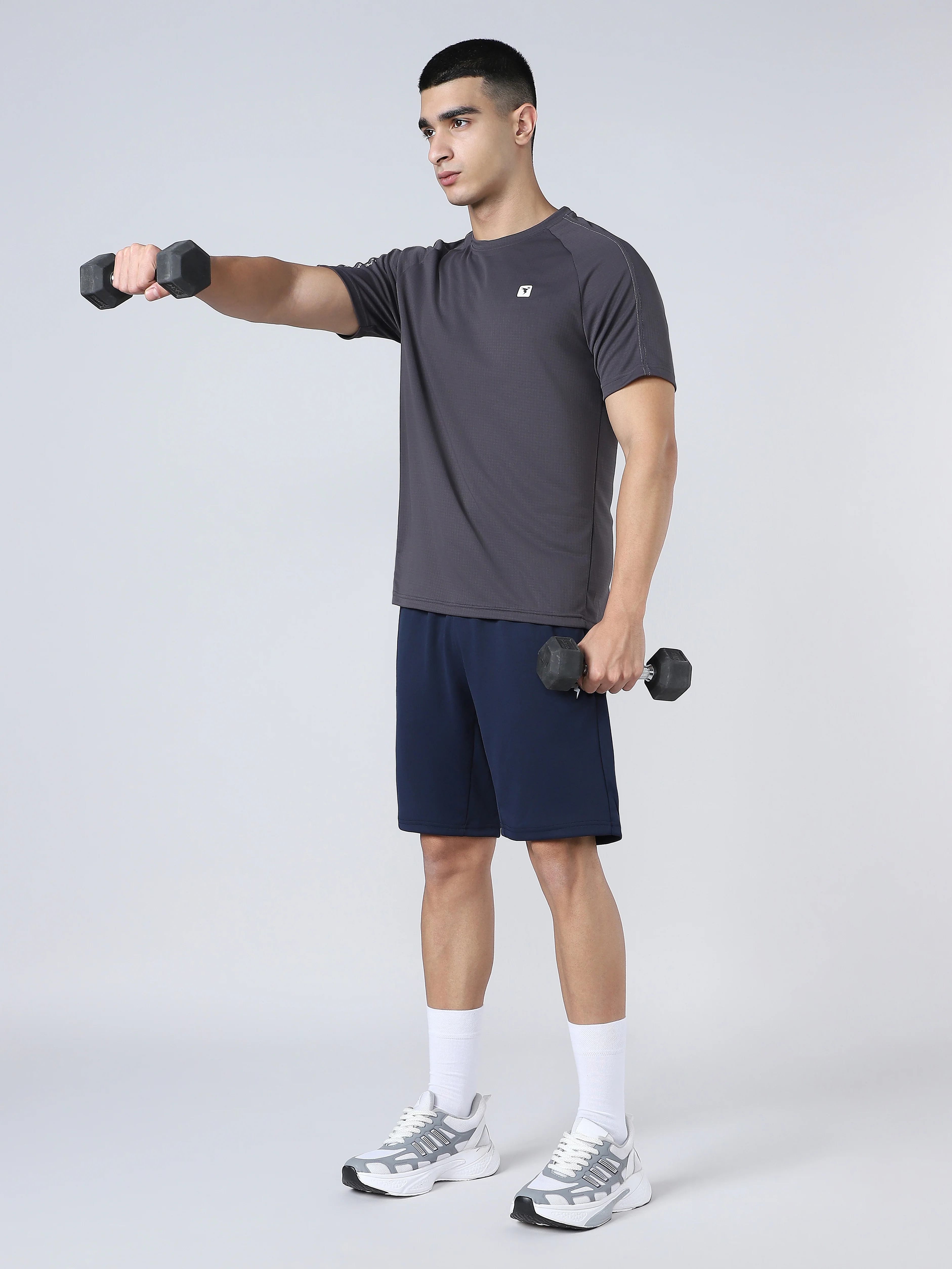 Men Solid Slim Fit Round Neck Sports T-shirt with TECHNOCOOL+ - Image 5