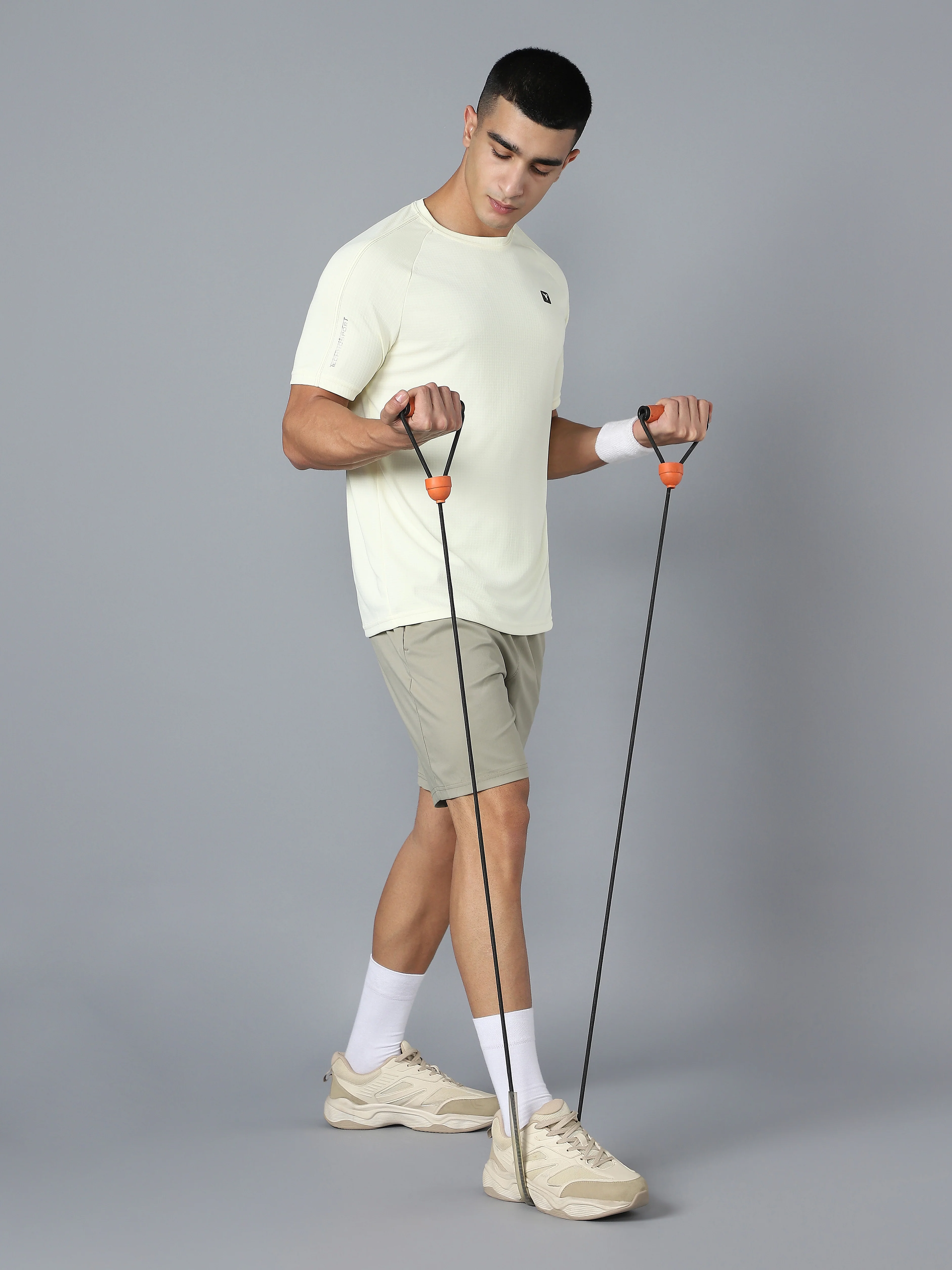 Men Solid Slim Fit Round Neck Sports T-shirt with TECHNOCOOL+ - Image 5
