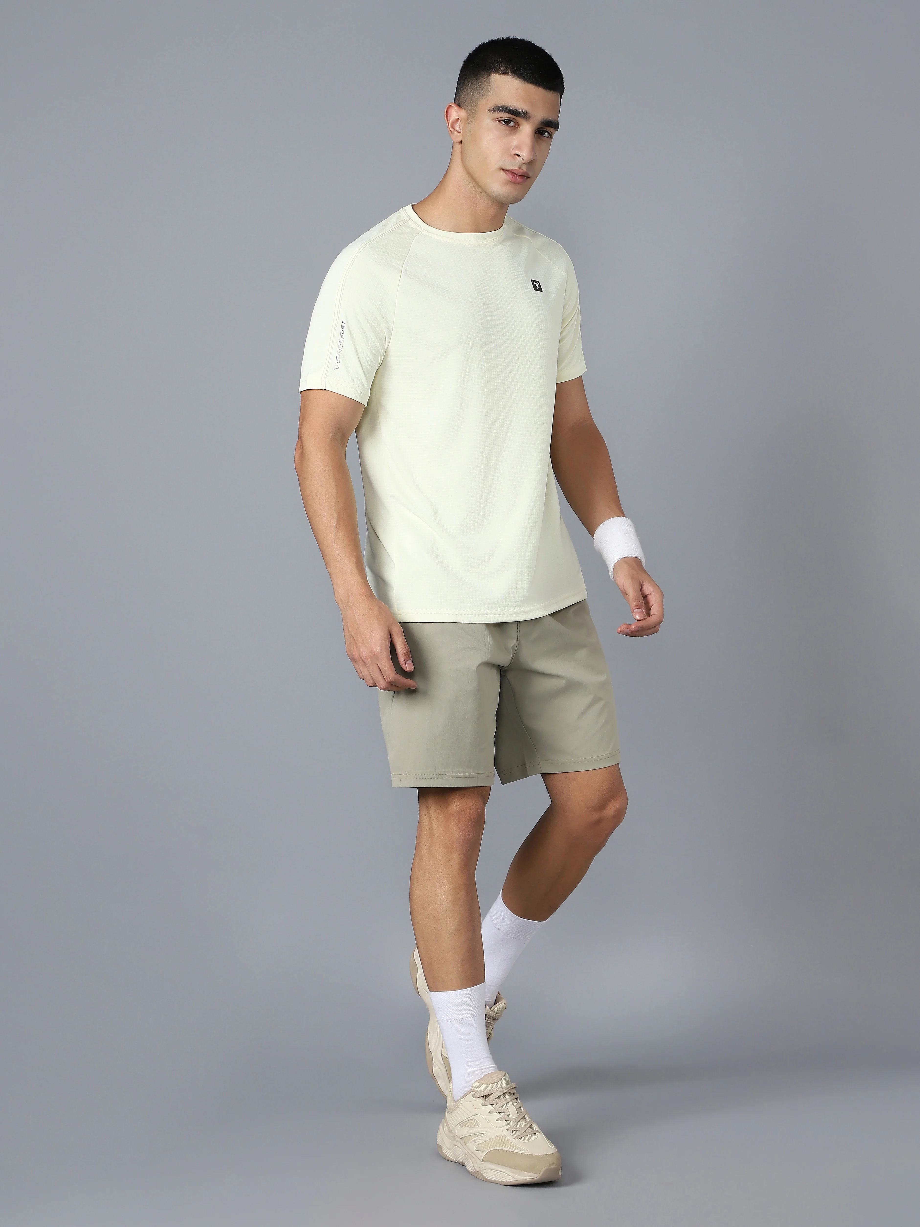 Men Solid Slim Fit Round Neck Sports T-shirt with TECHNOCOOL+ - Image 6
