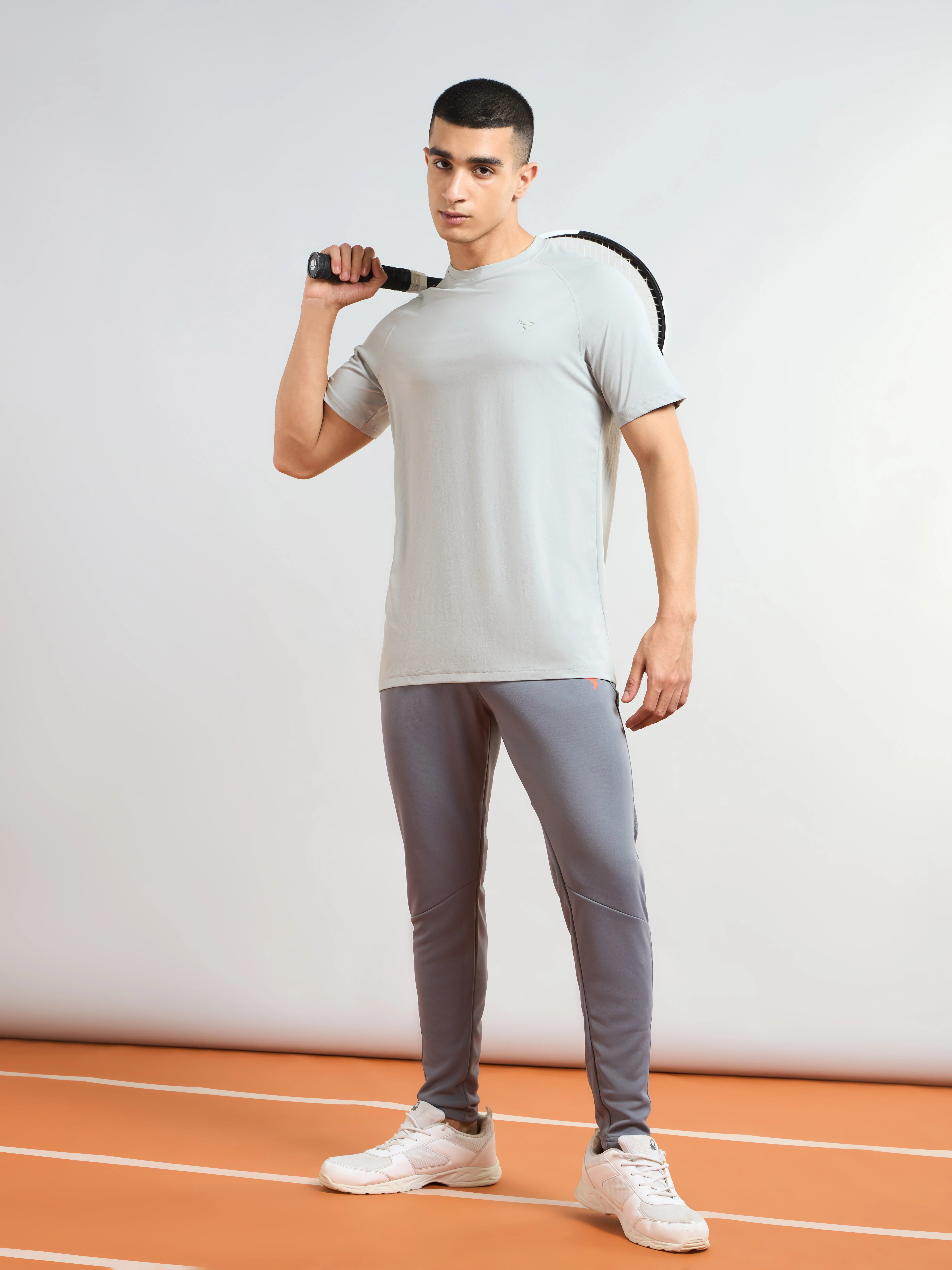 Men Solid Slim Fit Round Neck T-shirt with COTFLEX - Image 5