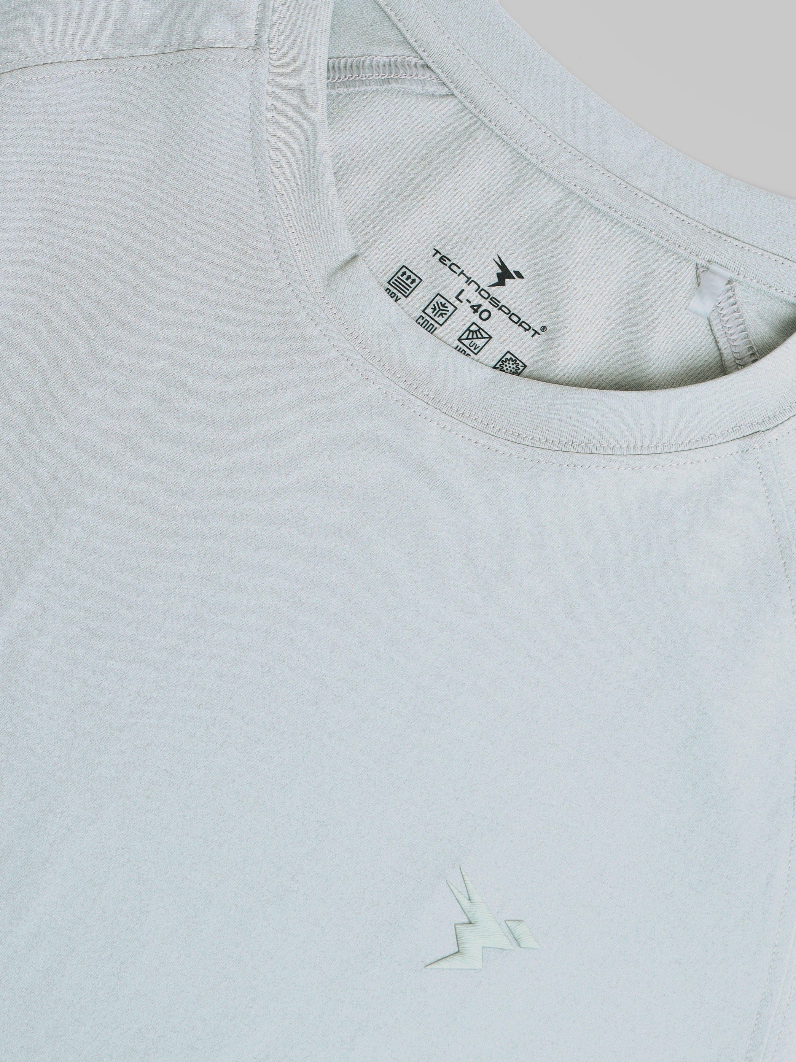 Men Solid Slim Fit Round Neck T-shirt with COTFLEX - Image 6