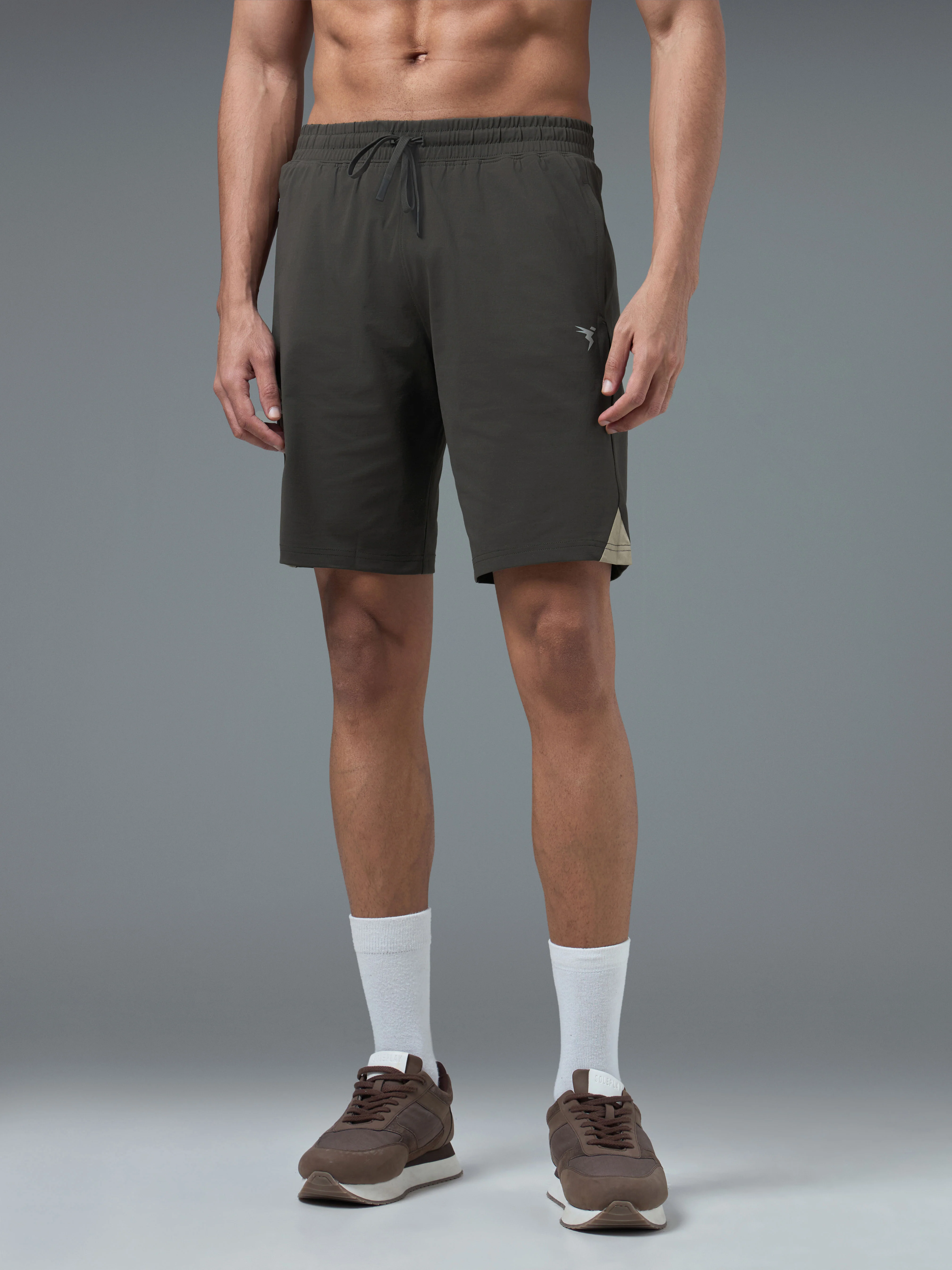Men Solid Slim Fit Shorts with ELASTO LITE - Image 2