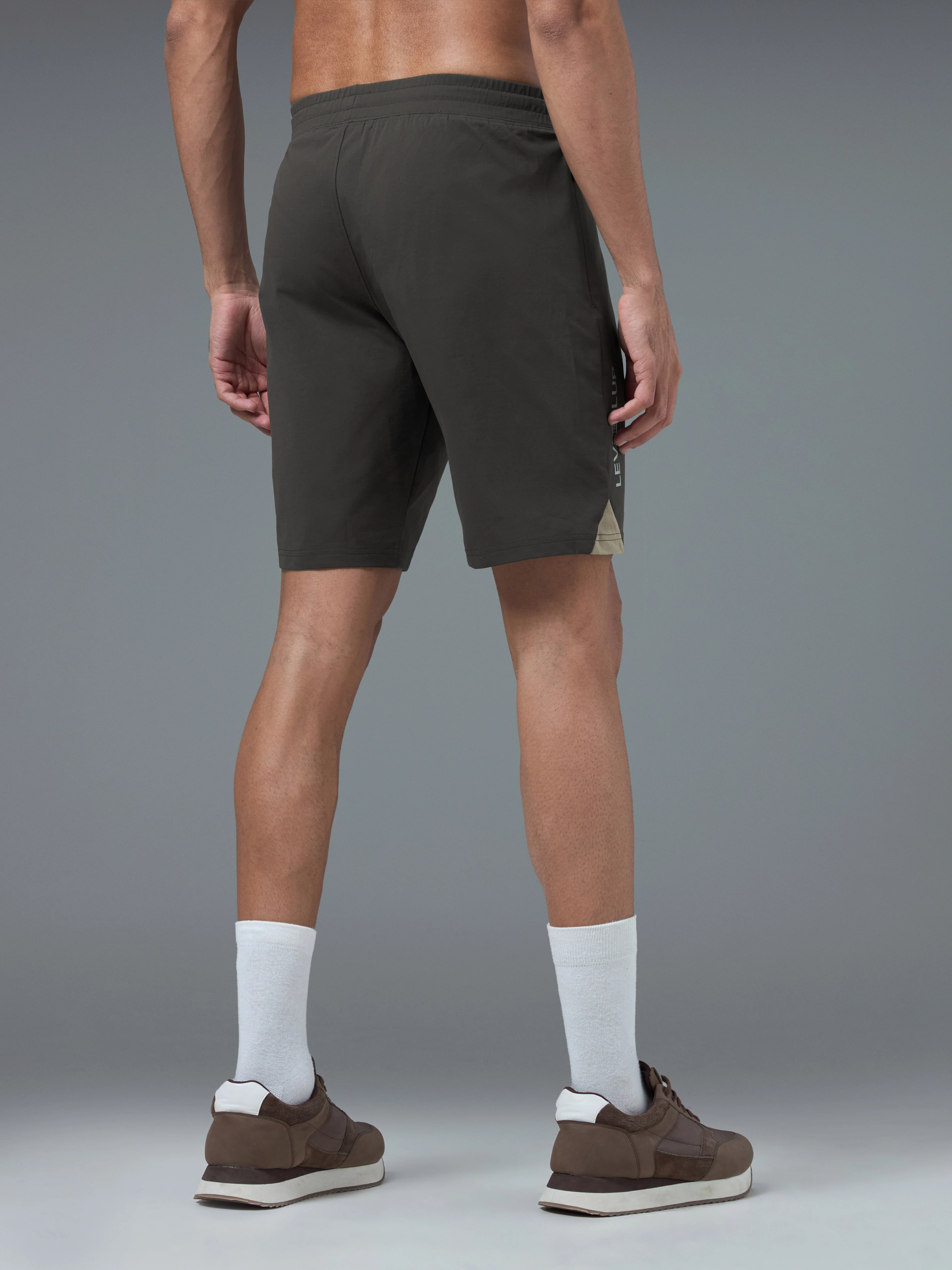Men Solid Slim Fit Shorts with ELASTO LITE - Image 3