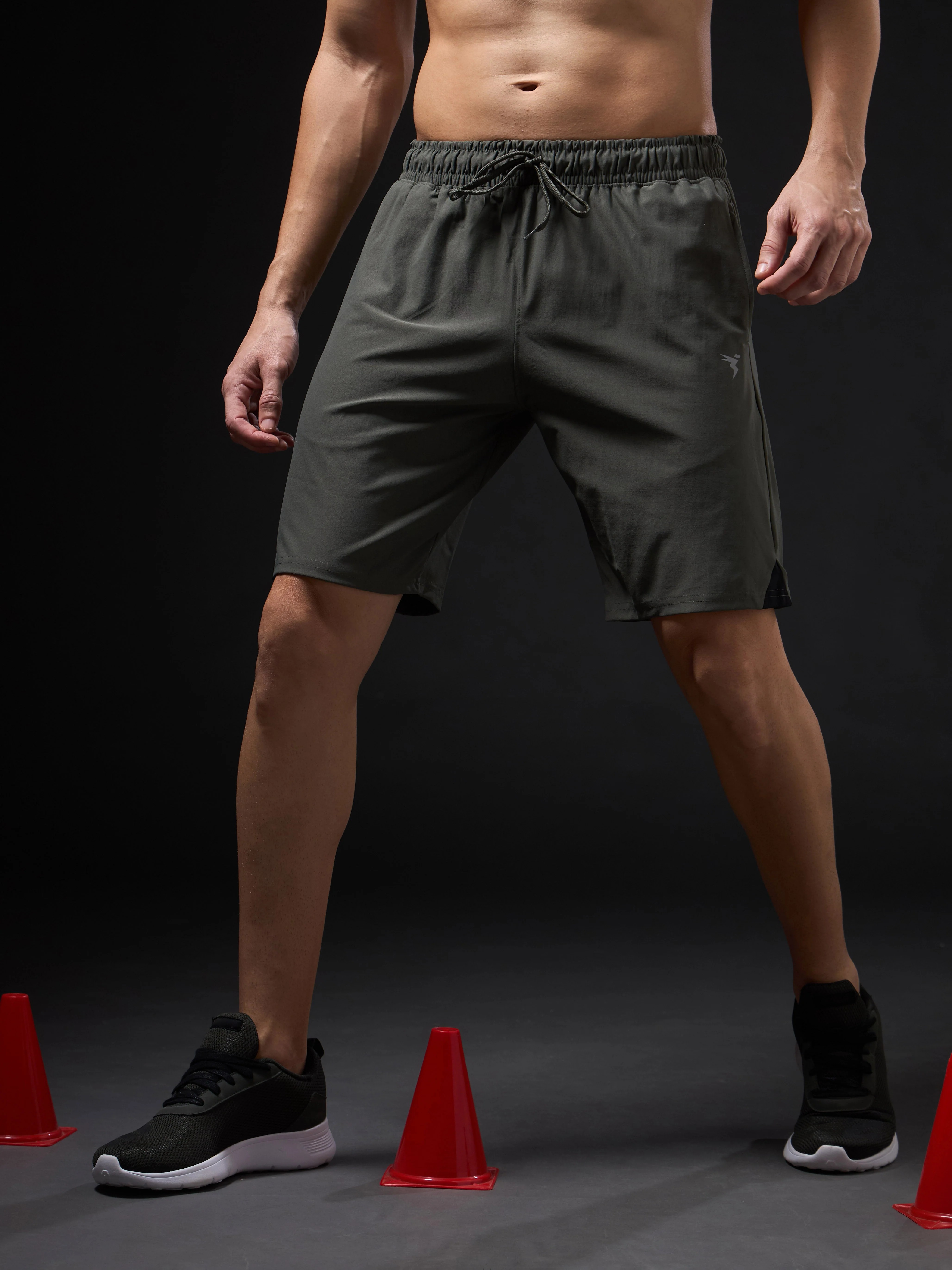 Men Solid Slim Fit Shorts with ELASTO LITE