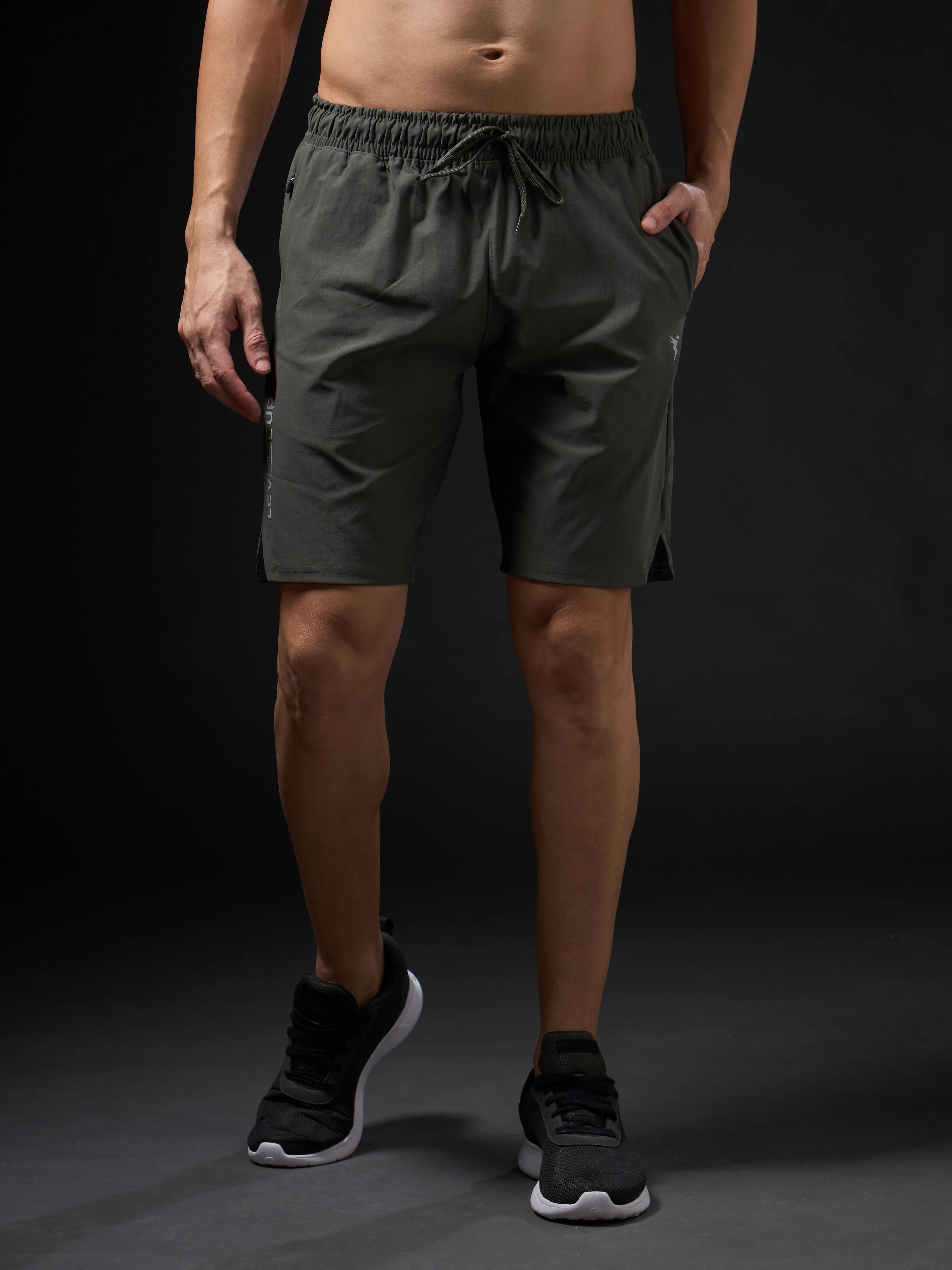 Men Solid Slim Fit Shorts with ELASTO LITE - Image 2