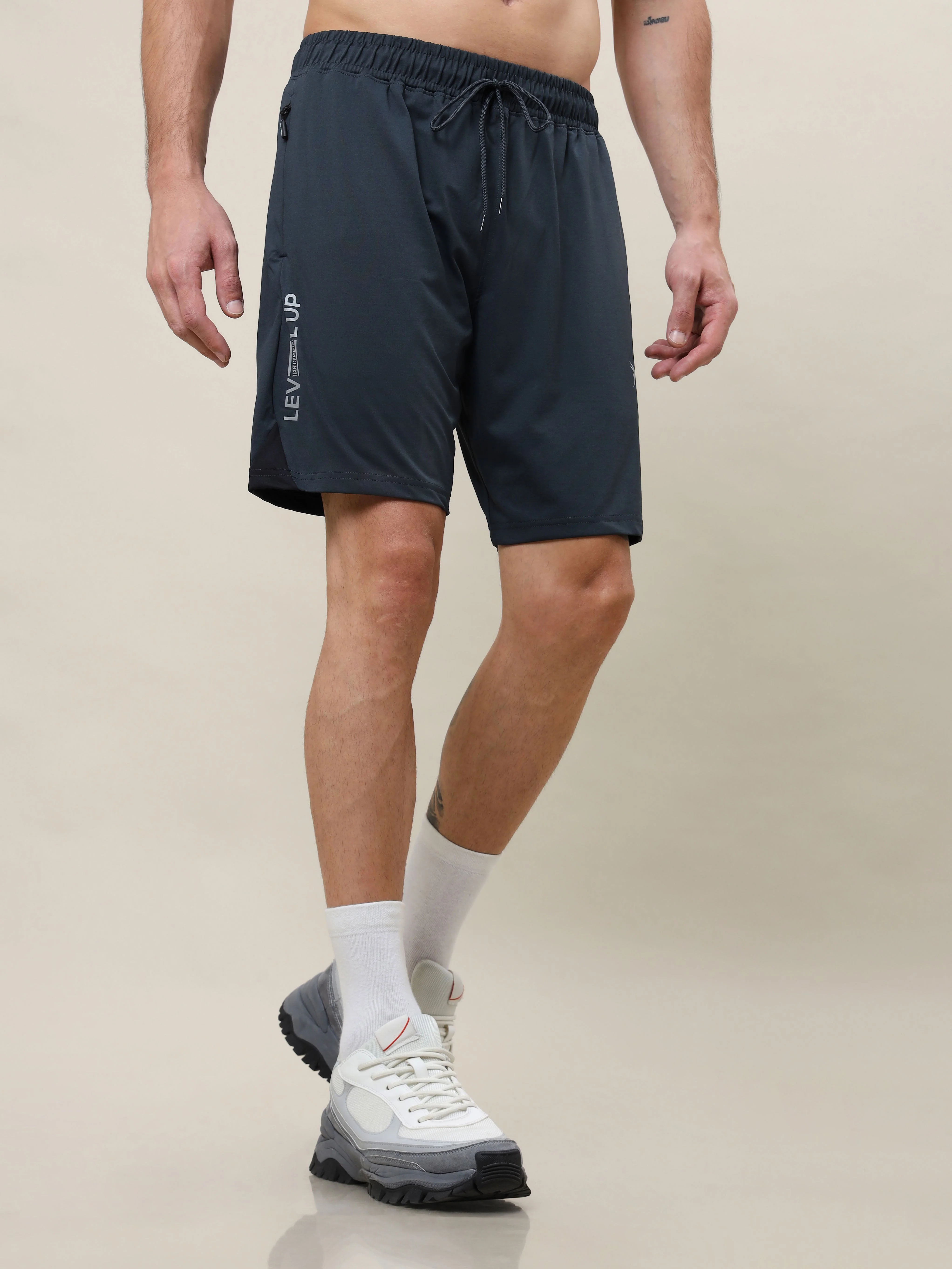 Men Solid Slim Fit Shorts with ELASTO LITE