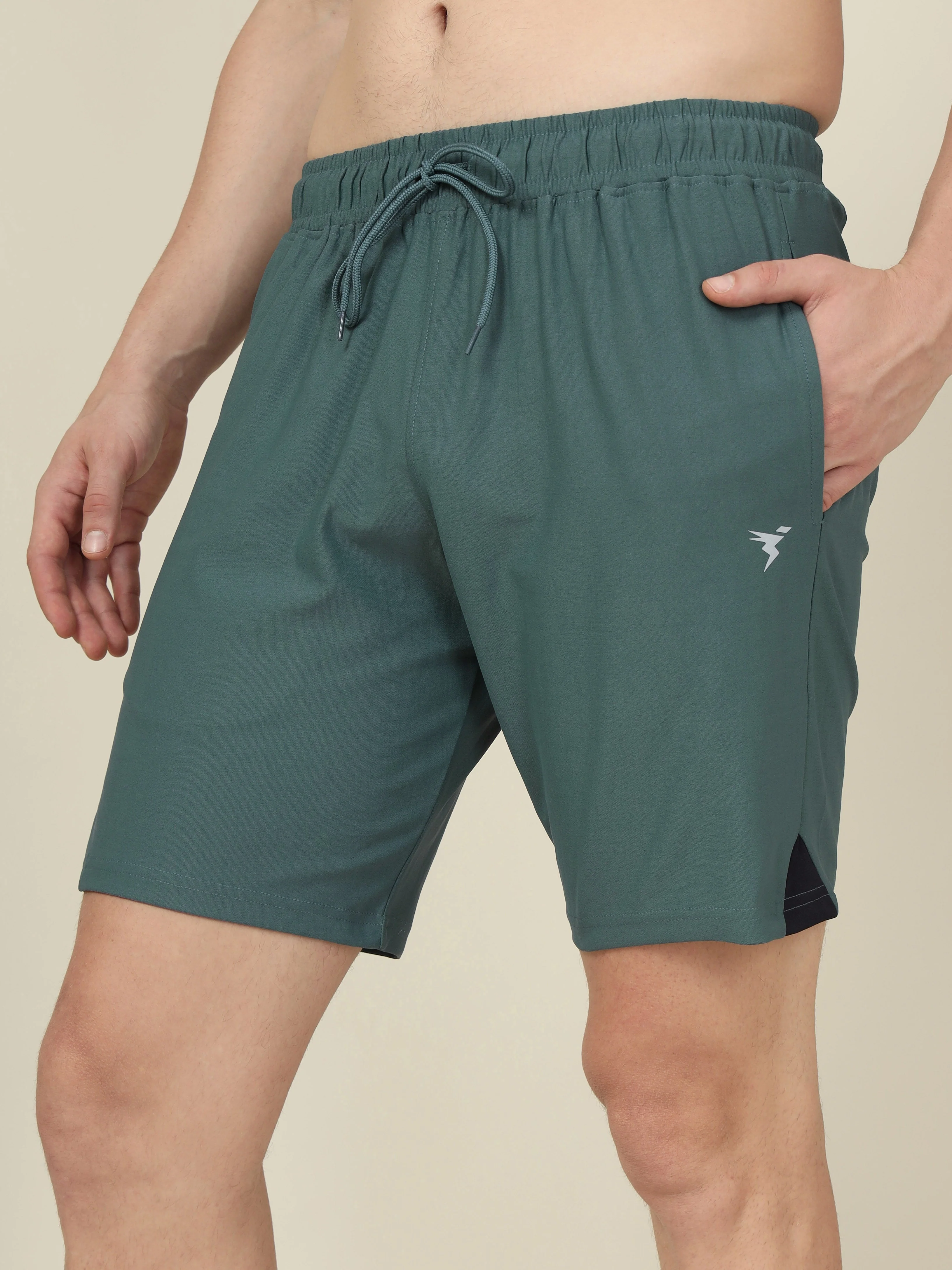 Men Solid Slim Fit Shorts with ELASTO LITE - Image 6