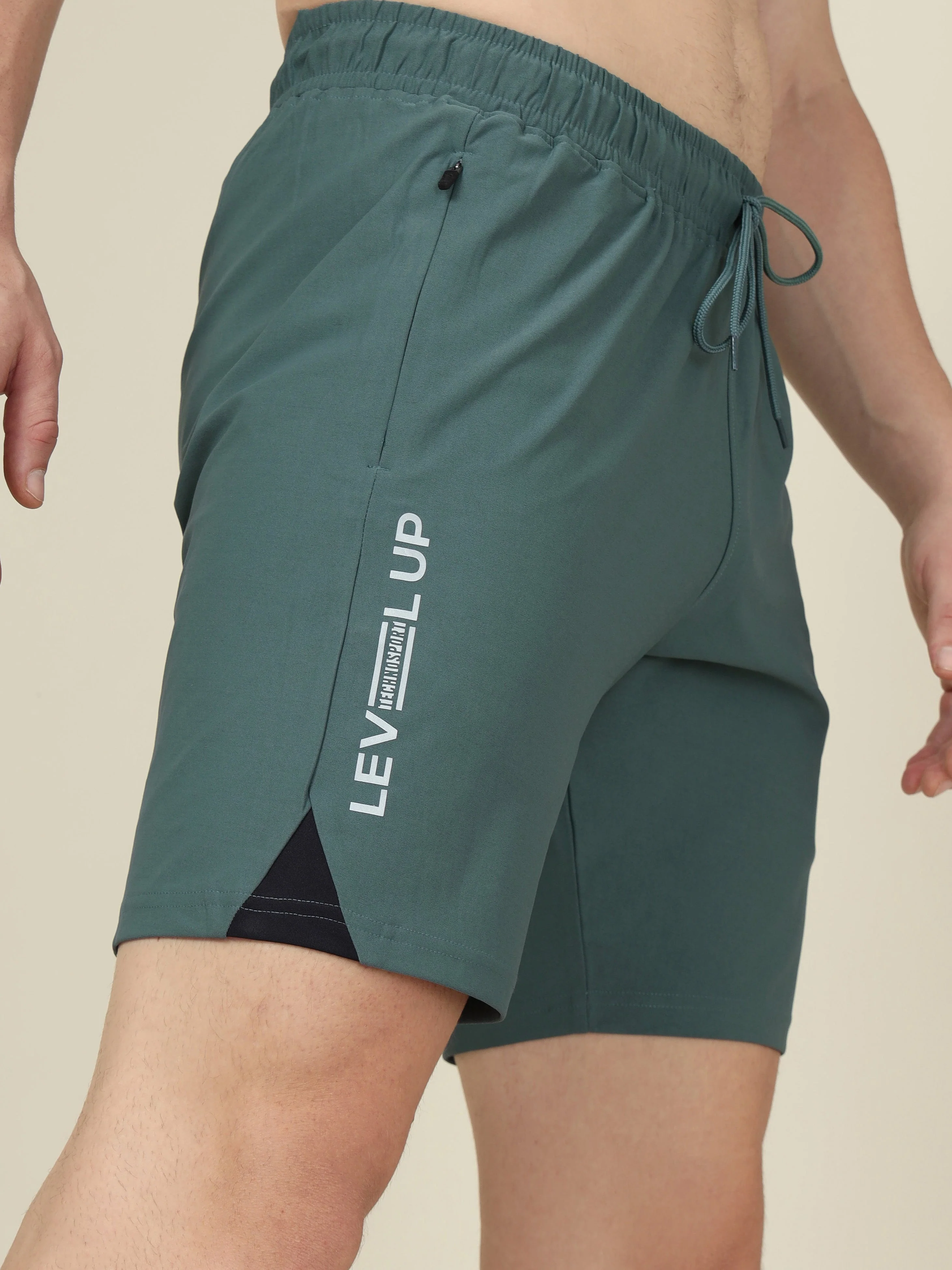 Men Solid Slim Fit Shorts with ELASTO LITE - Image 7