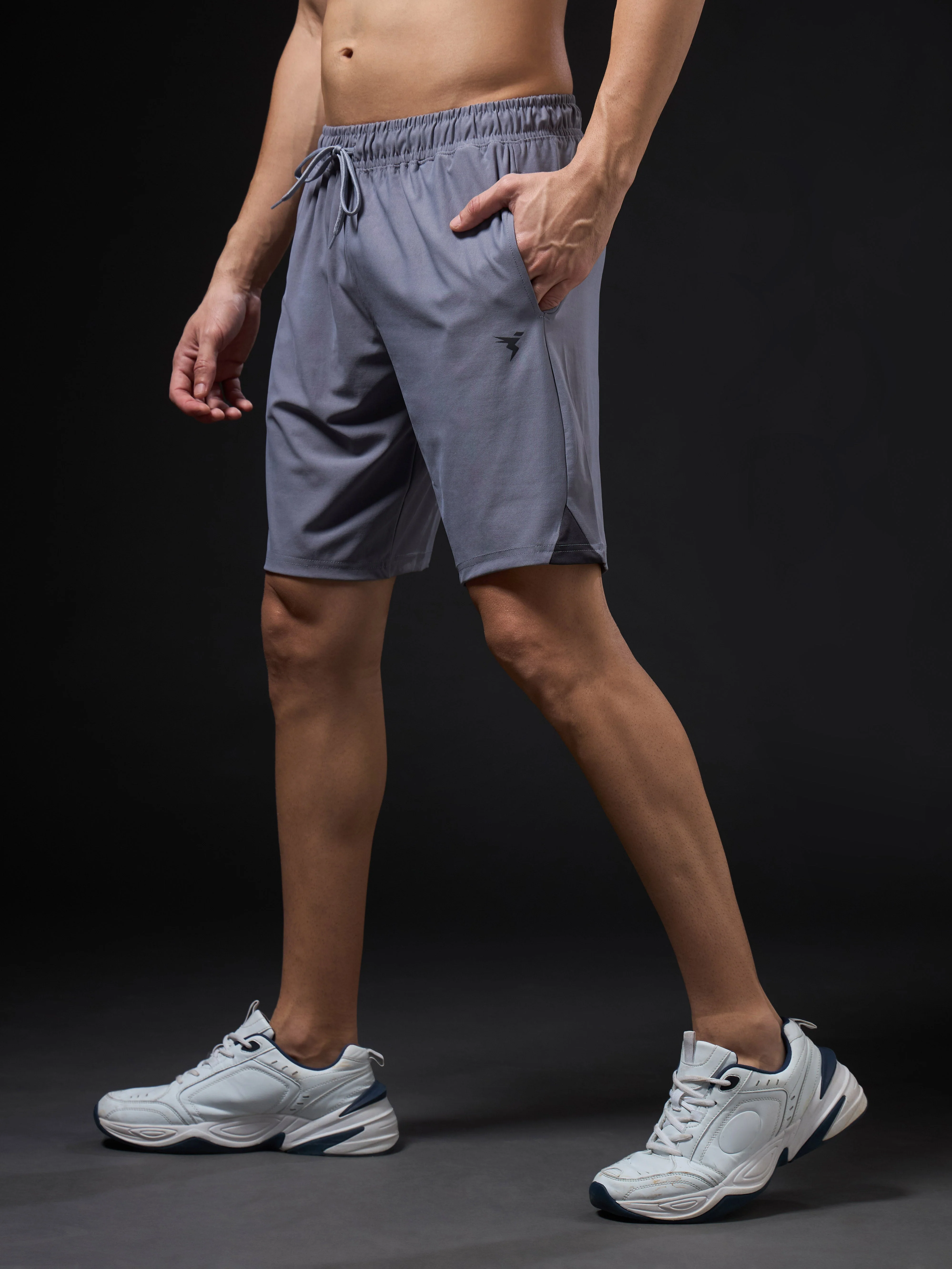 Men Solid Slim Fit Shorts with ELASTO LITE - Image 4