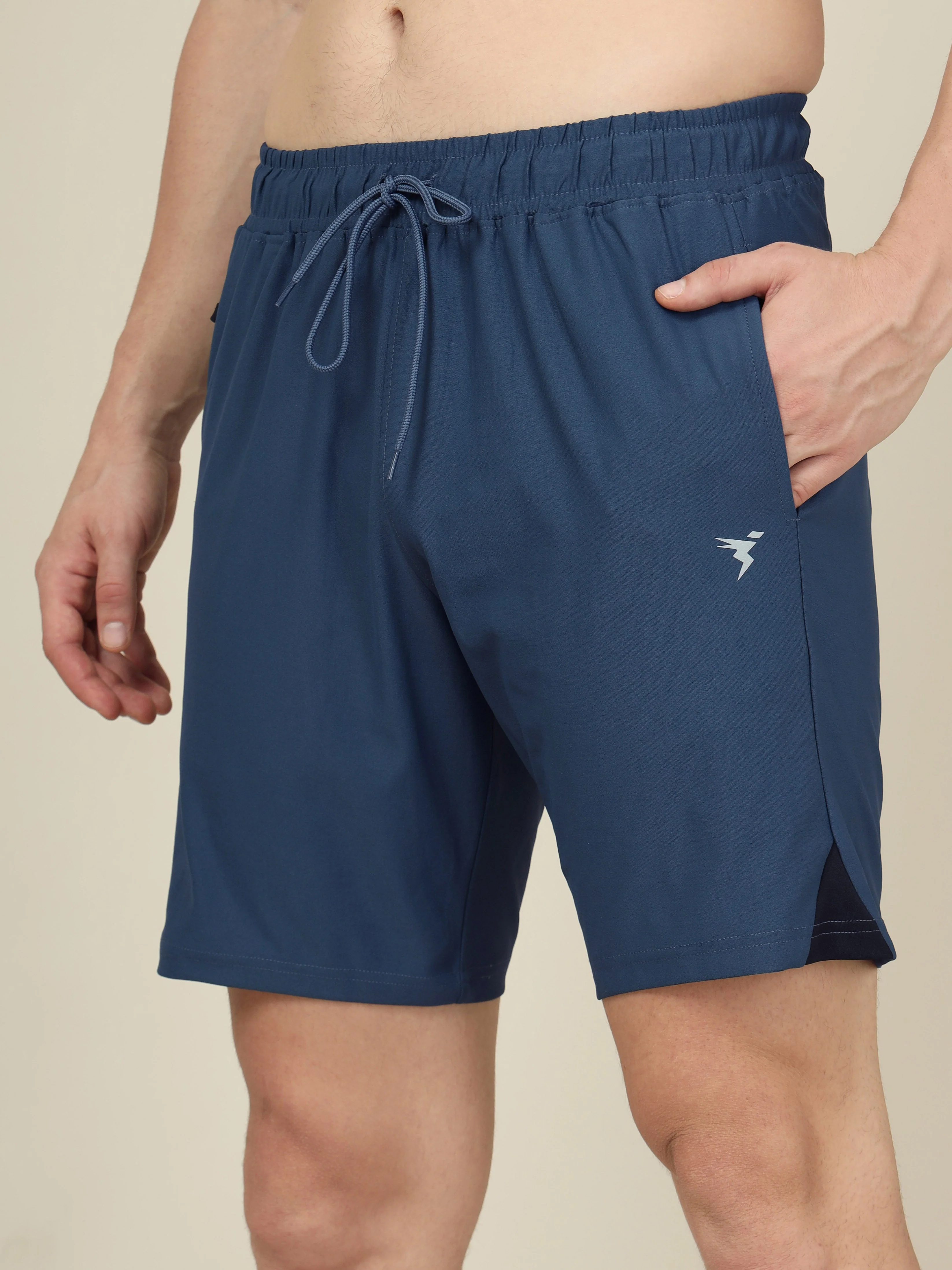 Men Solid Slim Fit Shorts with ELASTO LITE - Image 5