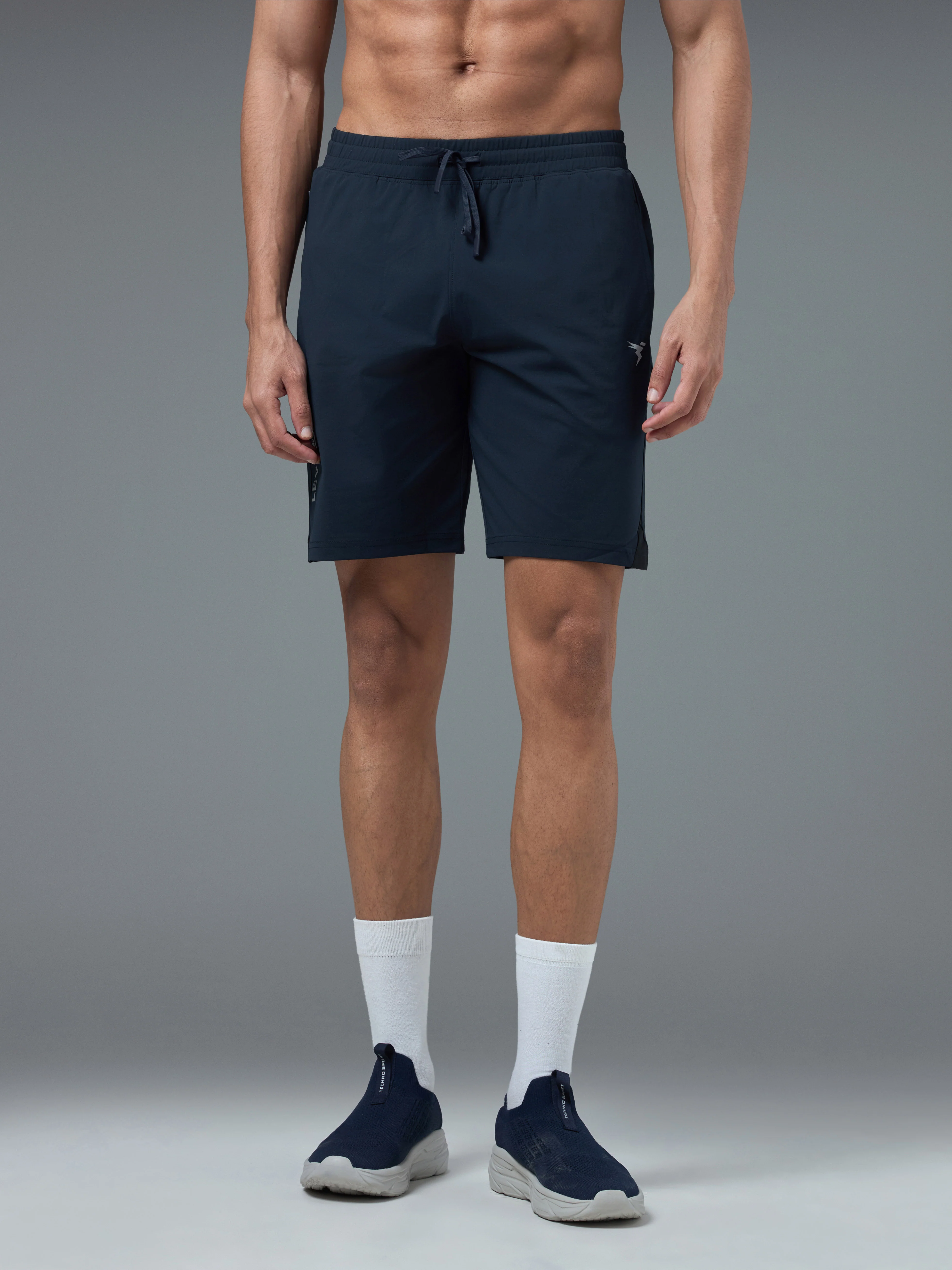 Men Solid Slim Fit Shorts with ELASTO LITE - Image 2