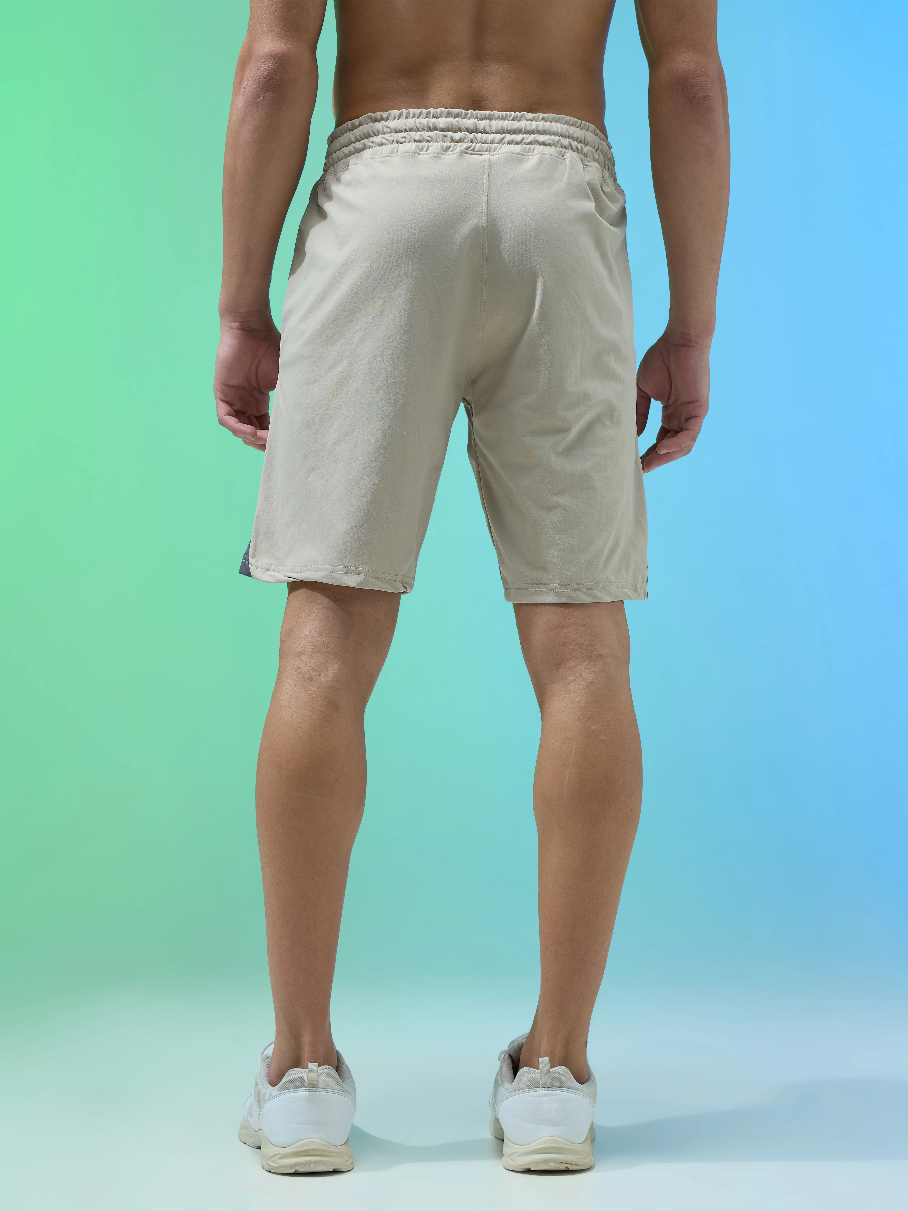 Men Solid Slim Fit Shorts with ELASTO LITE - Image 3