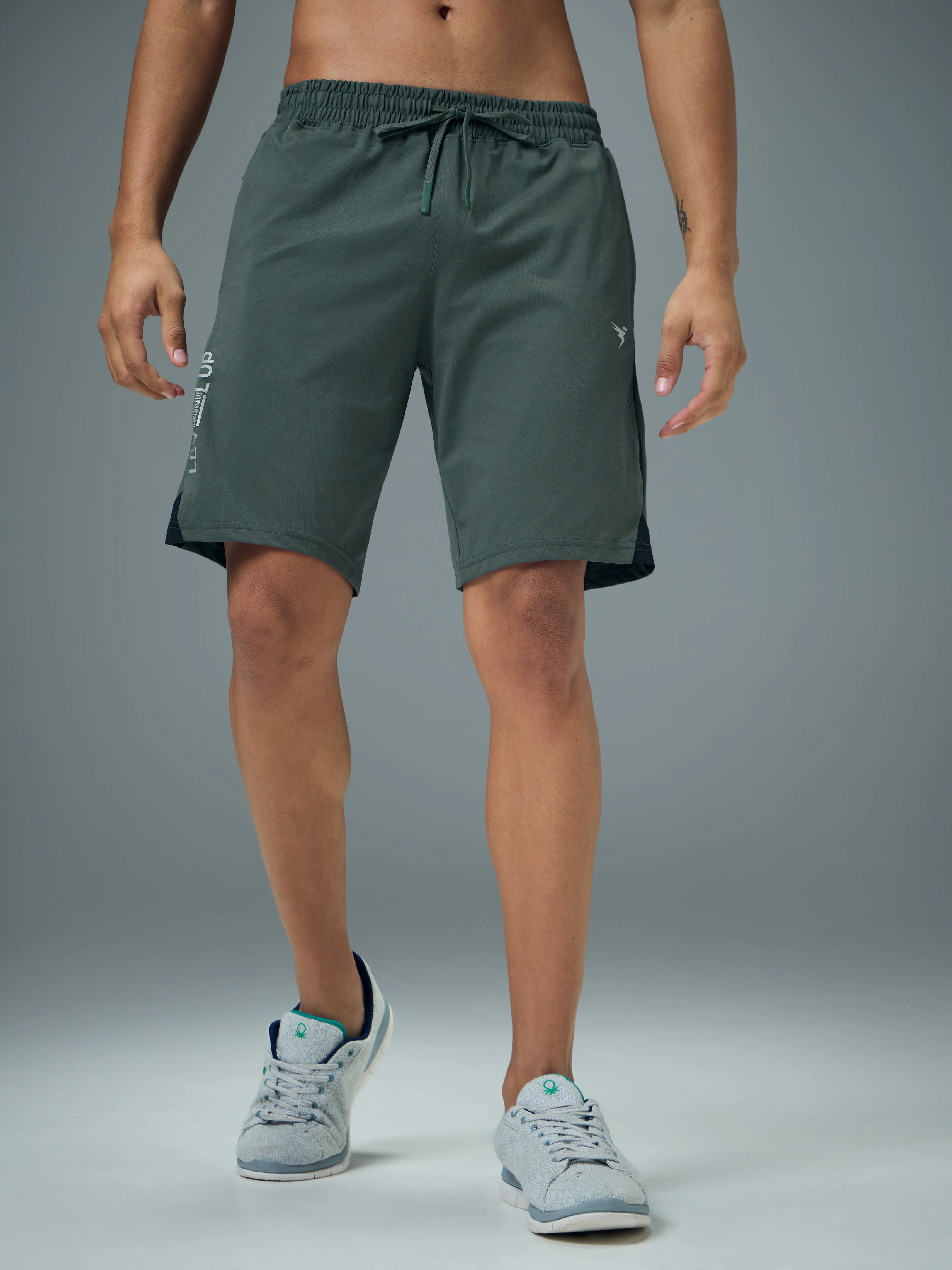 Men Solid Slim Fit Shorts with ELASTO LITE - Image 2
