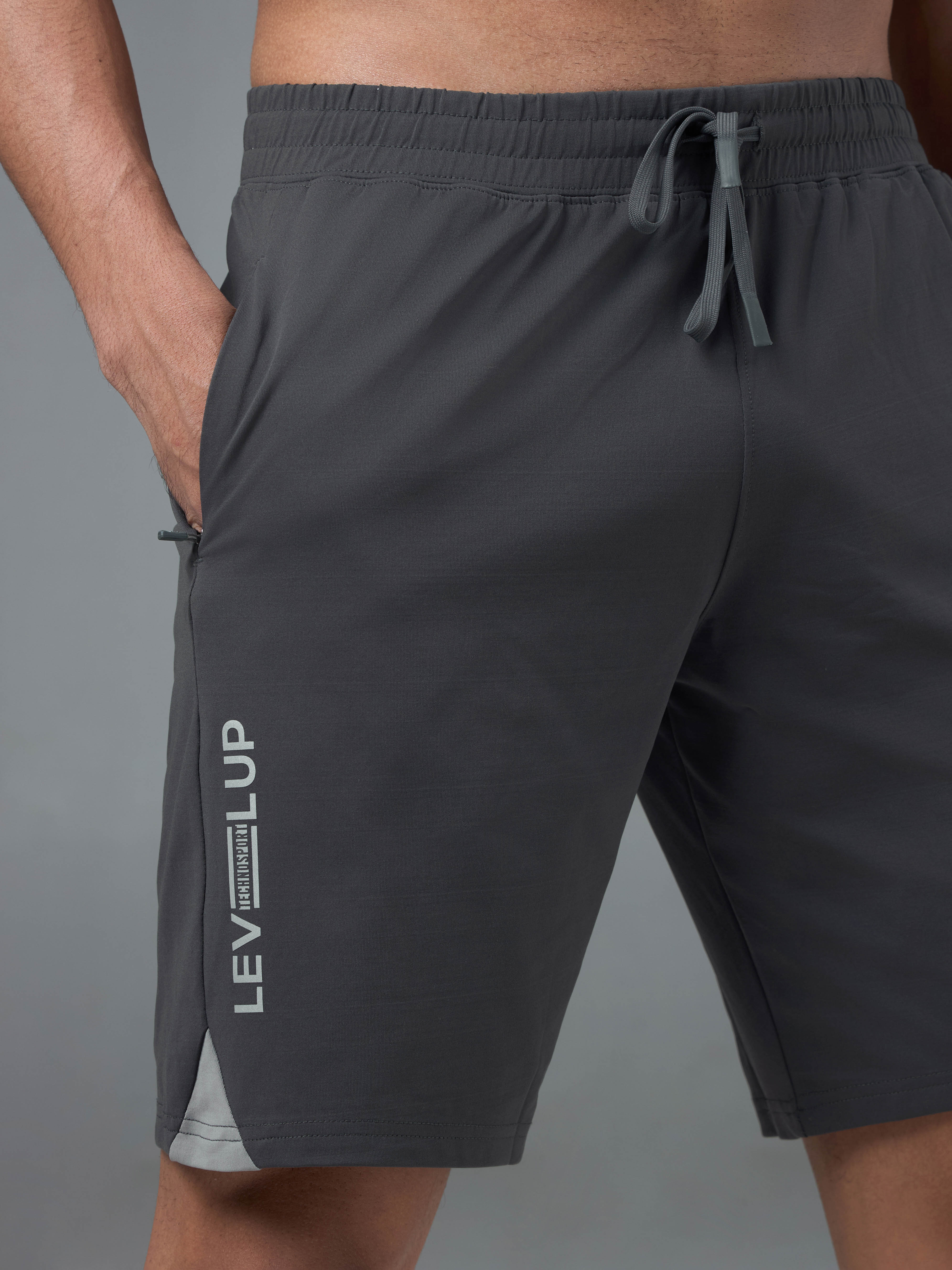 Men Solid Slim Fit Shorts with ELASTO LITE - Image 5