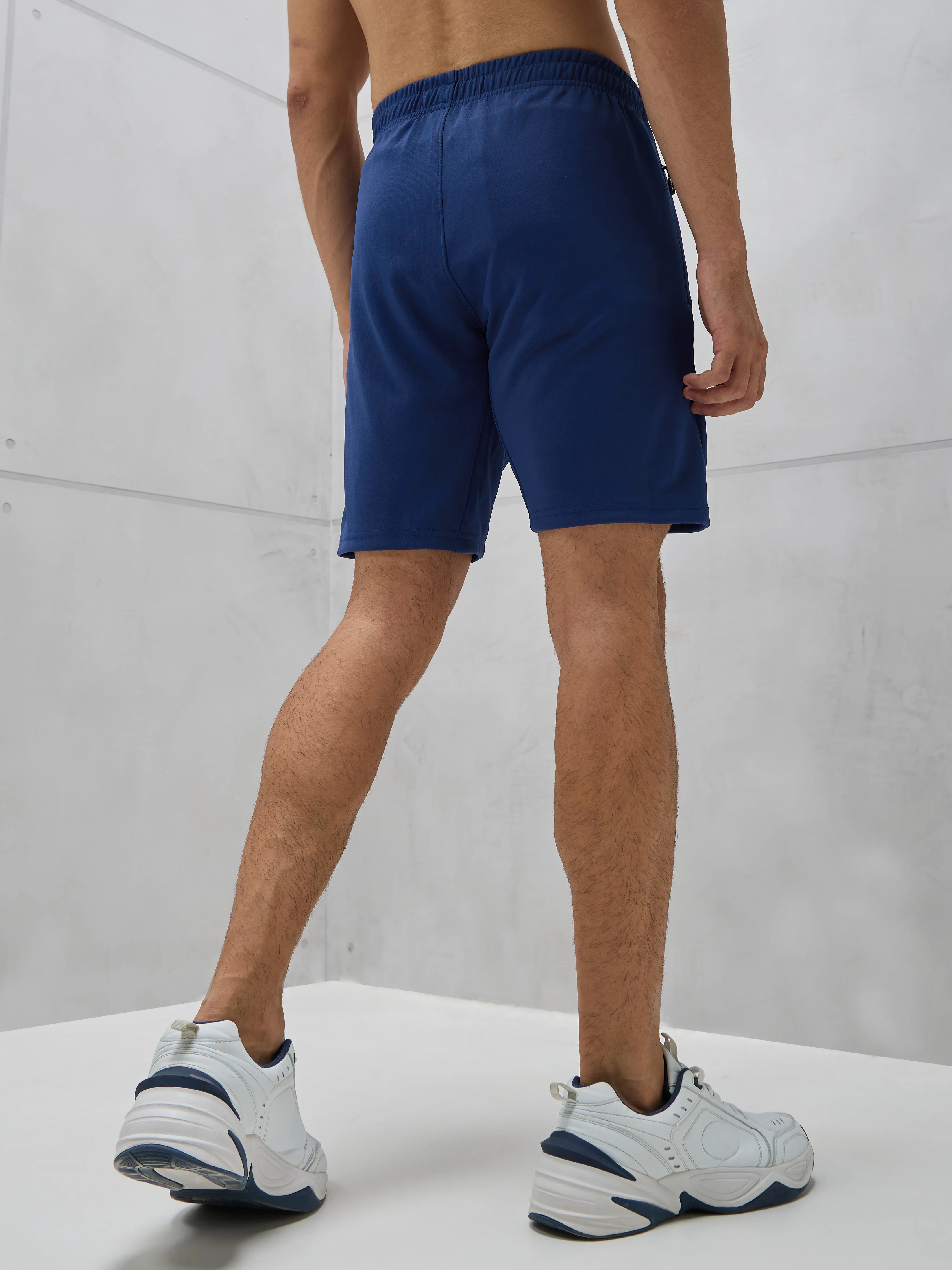 Men Solid Slim Fit Shorts with TECHNO DRY - Image 4