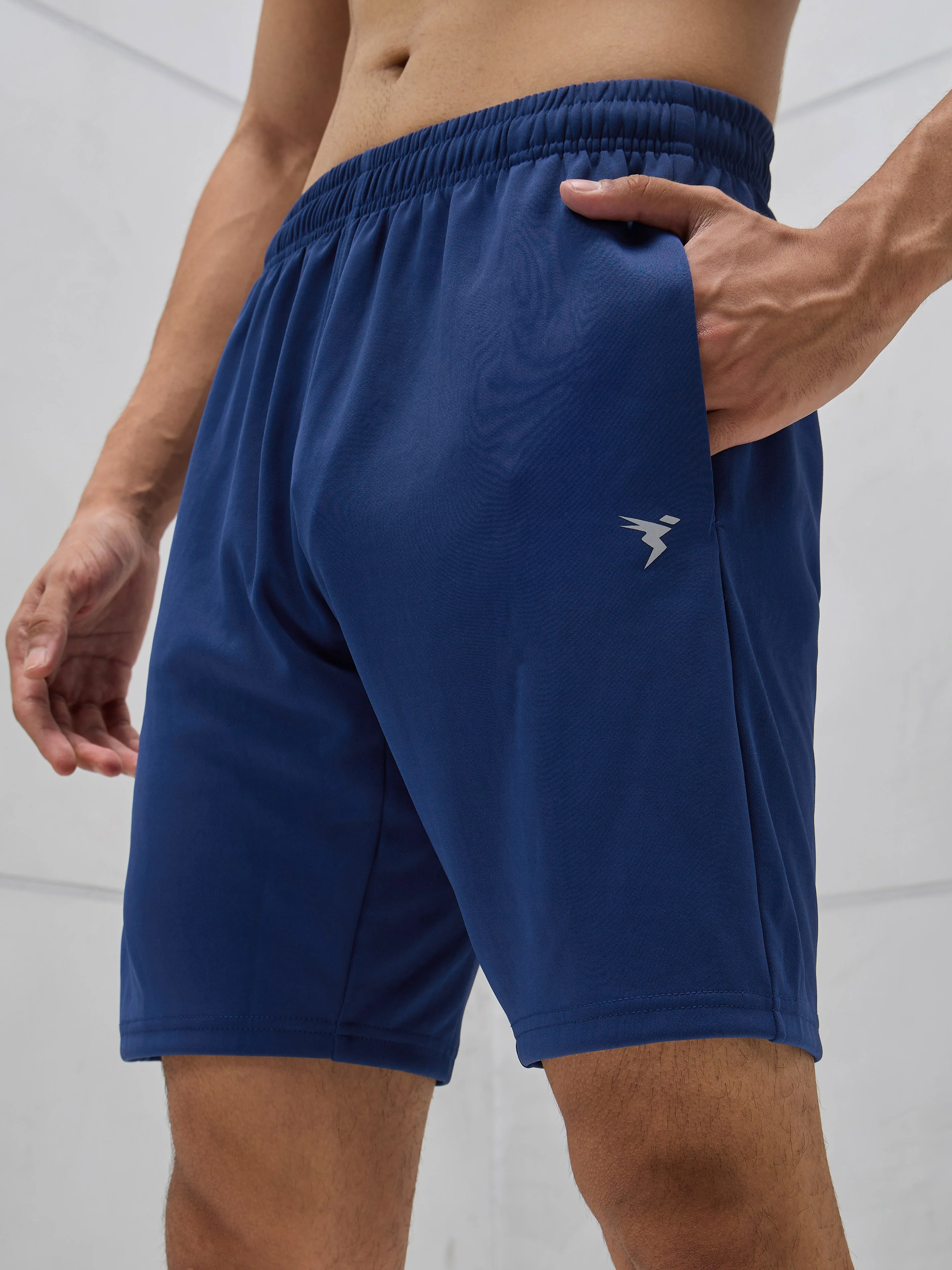 Men Solid Slim Fit Shorts with TECHNO DRY - Image 6