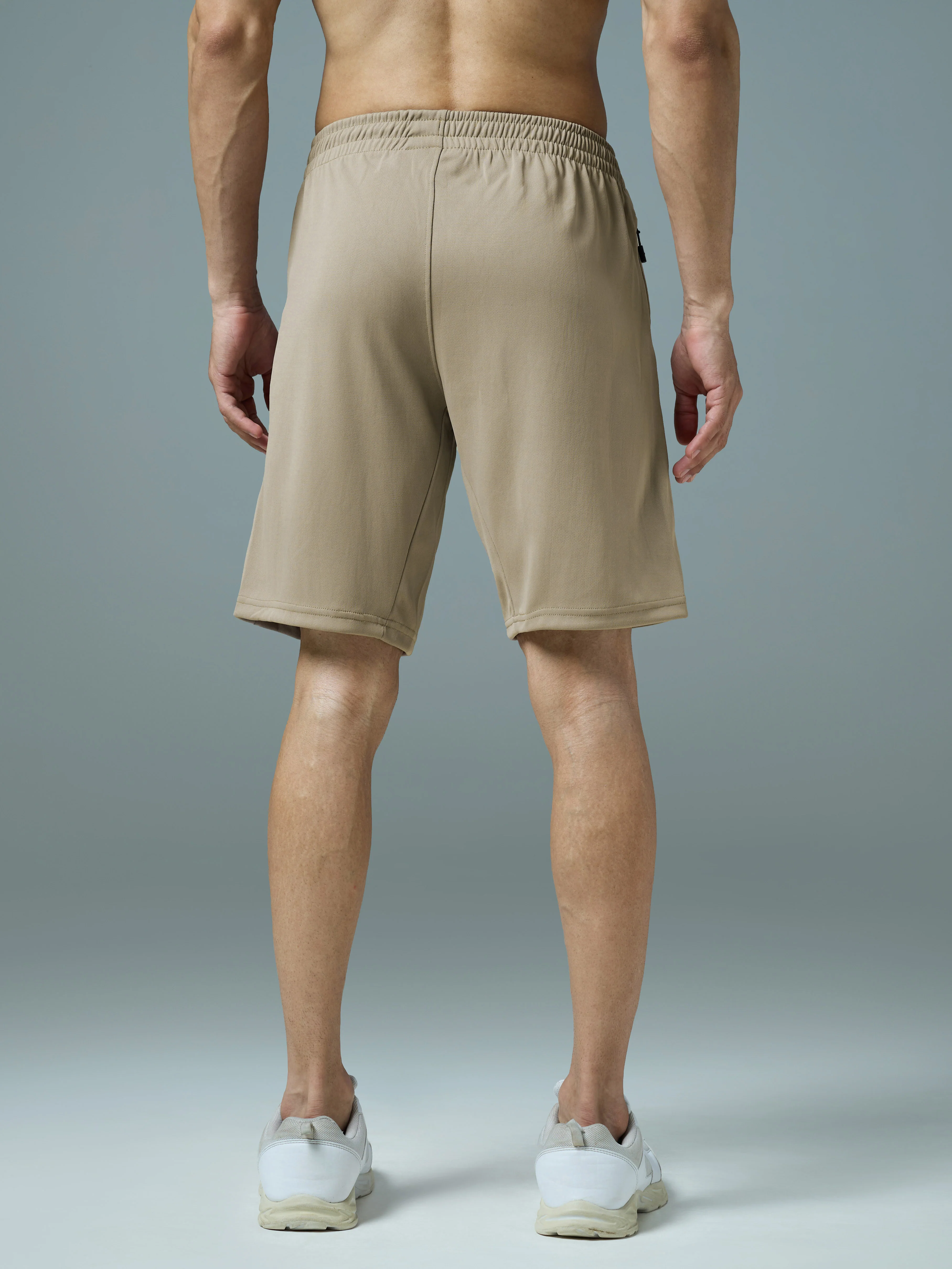 Men Solid Slim Fit Shorts with TECHNO DRY - Image 3
