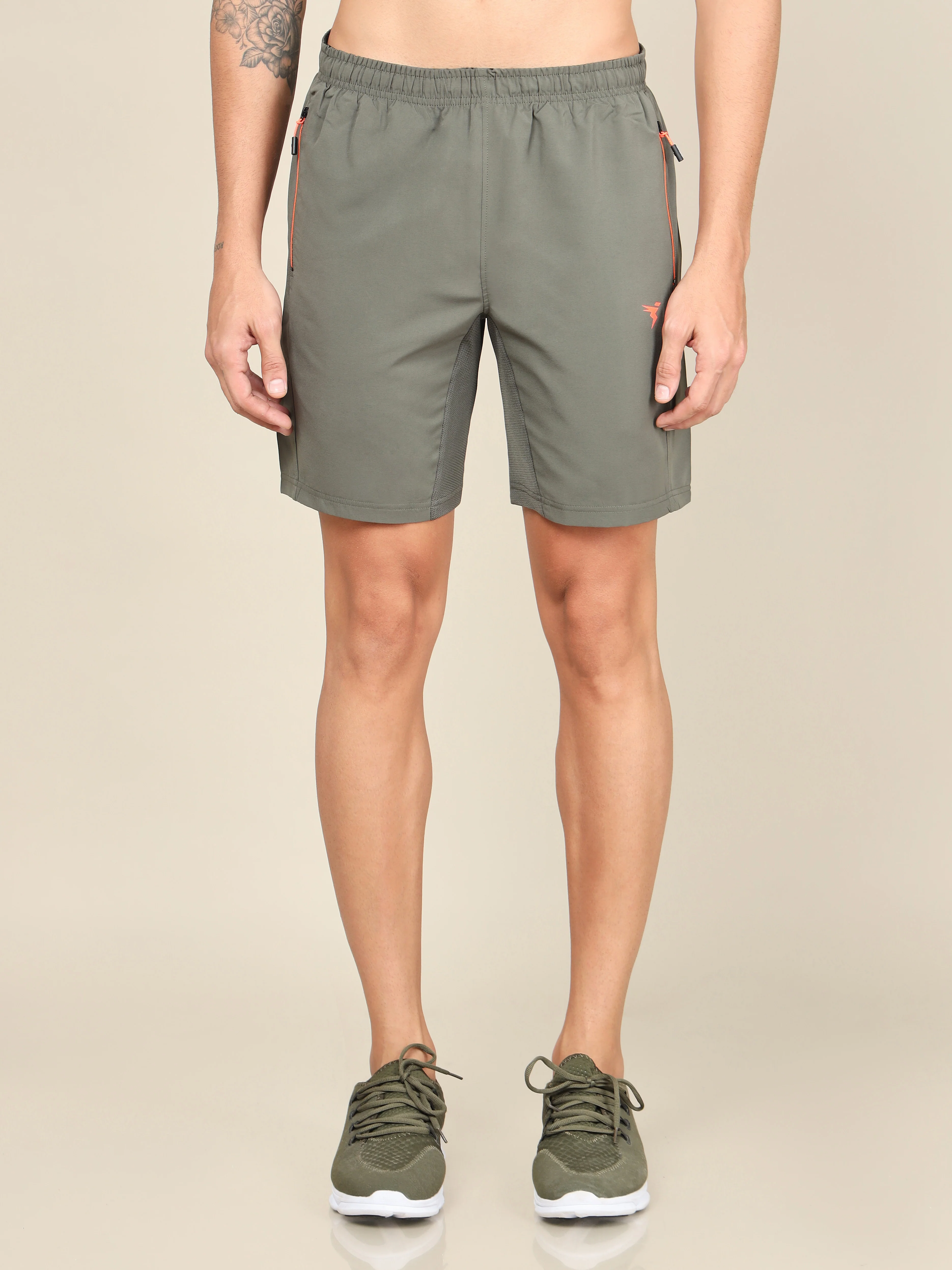 Men Solid Slim Fit Shorts with TECHNOLITE - Image 2