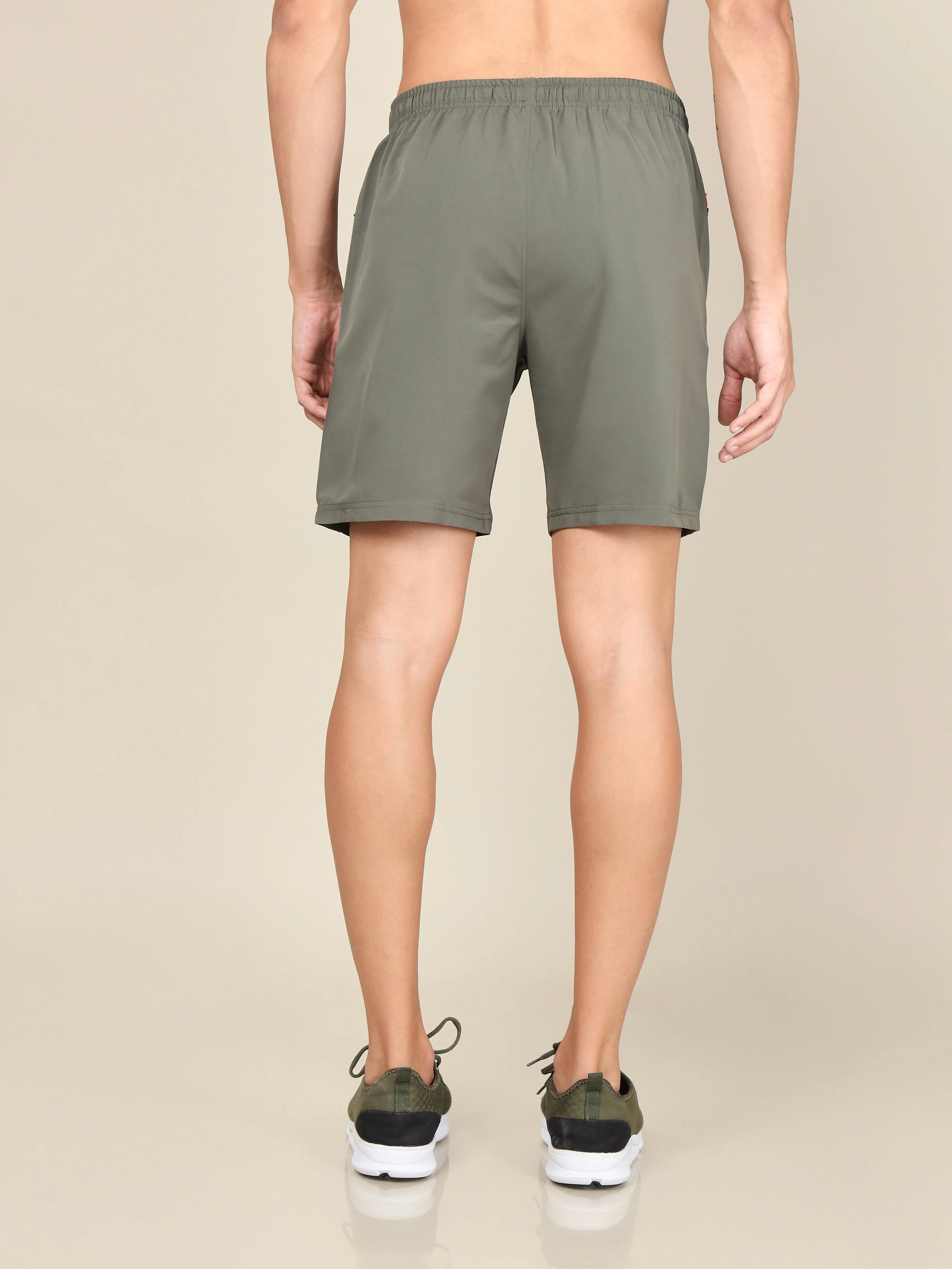 Men Solid Slim Fit Shorts with TECHNOLITE - Image 3