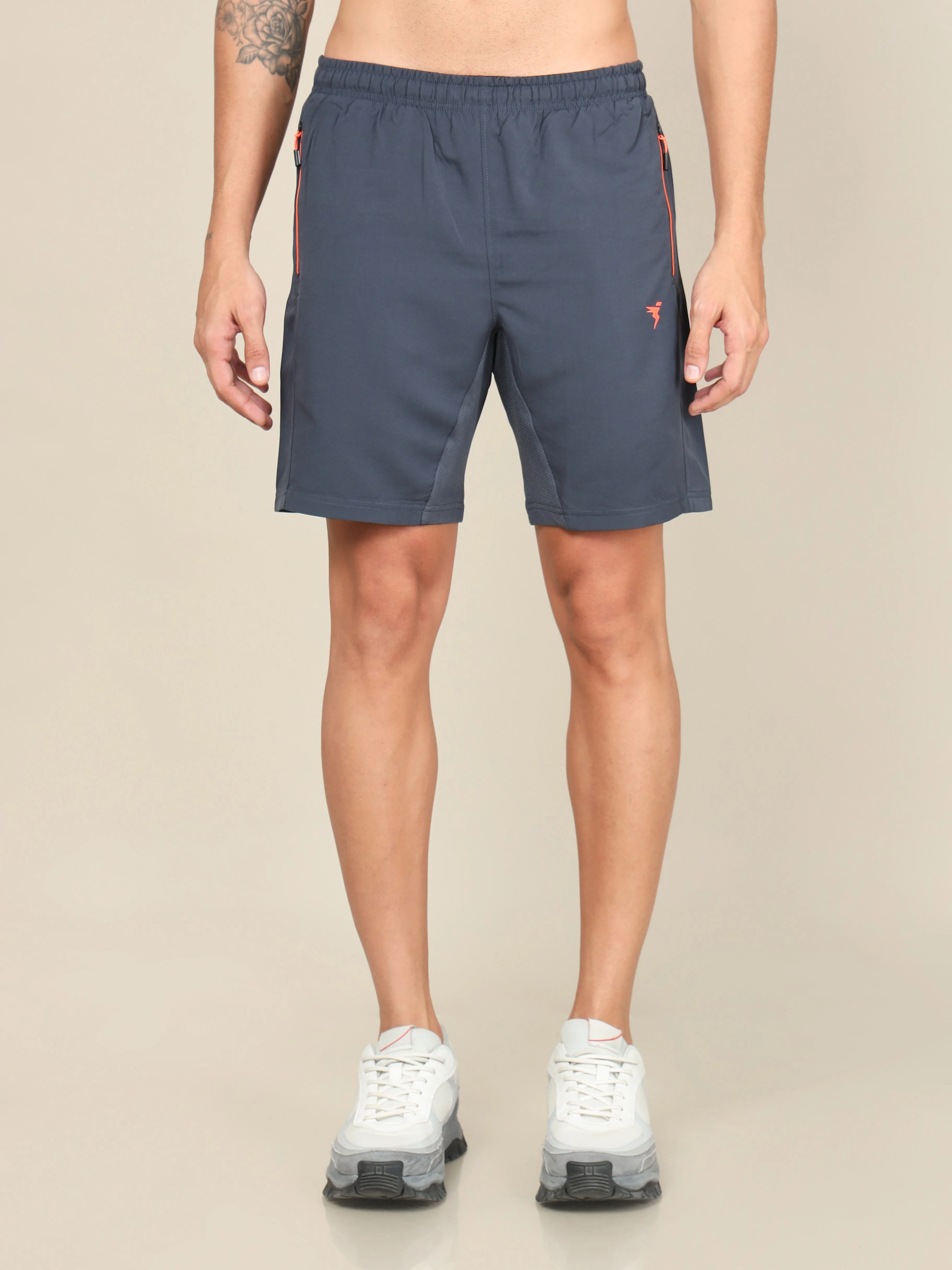 Men Solid Slim Fit Shorts with TECHNOLITE - Image 2