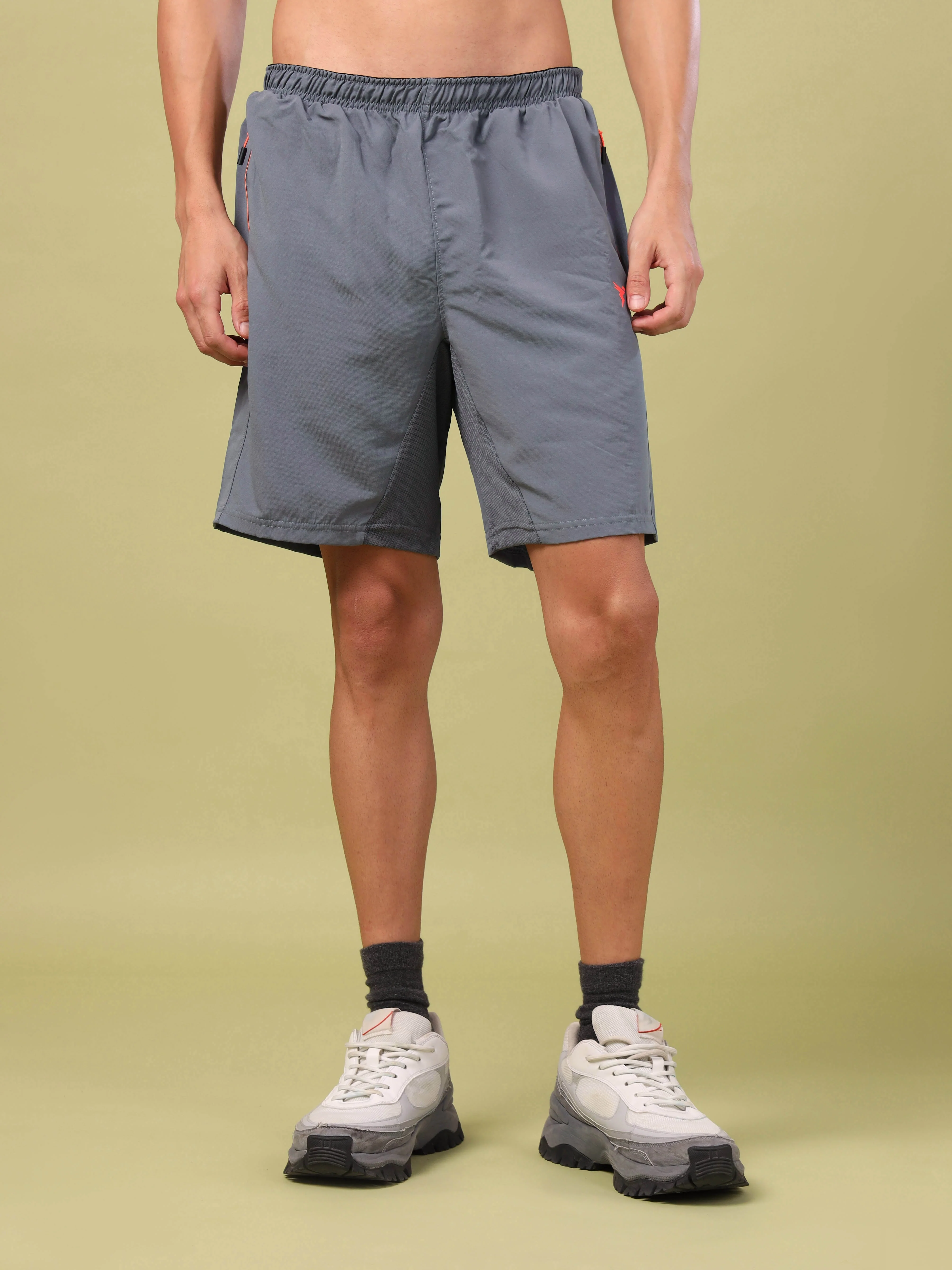 Men Solid Slim Fit Shorts with TECHNOLITE - Image 2